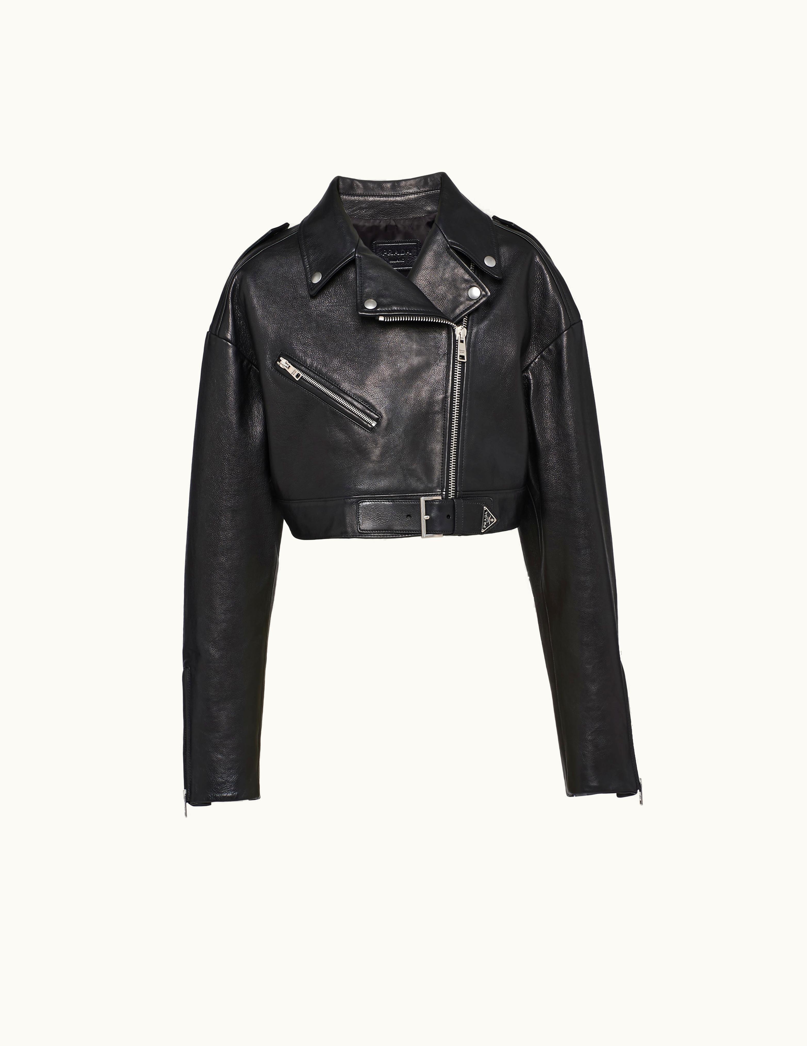 Prada Prada Leather Biker Jacket UZ0155283