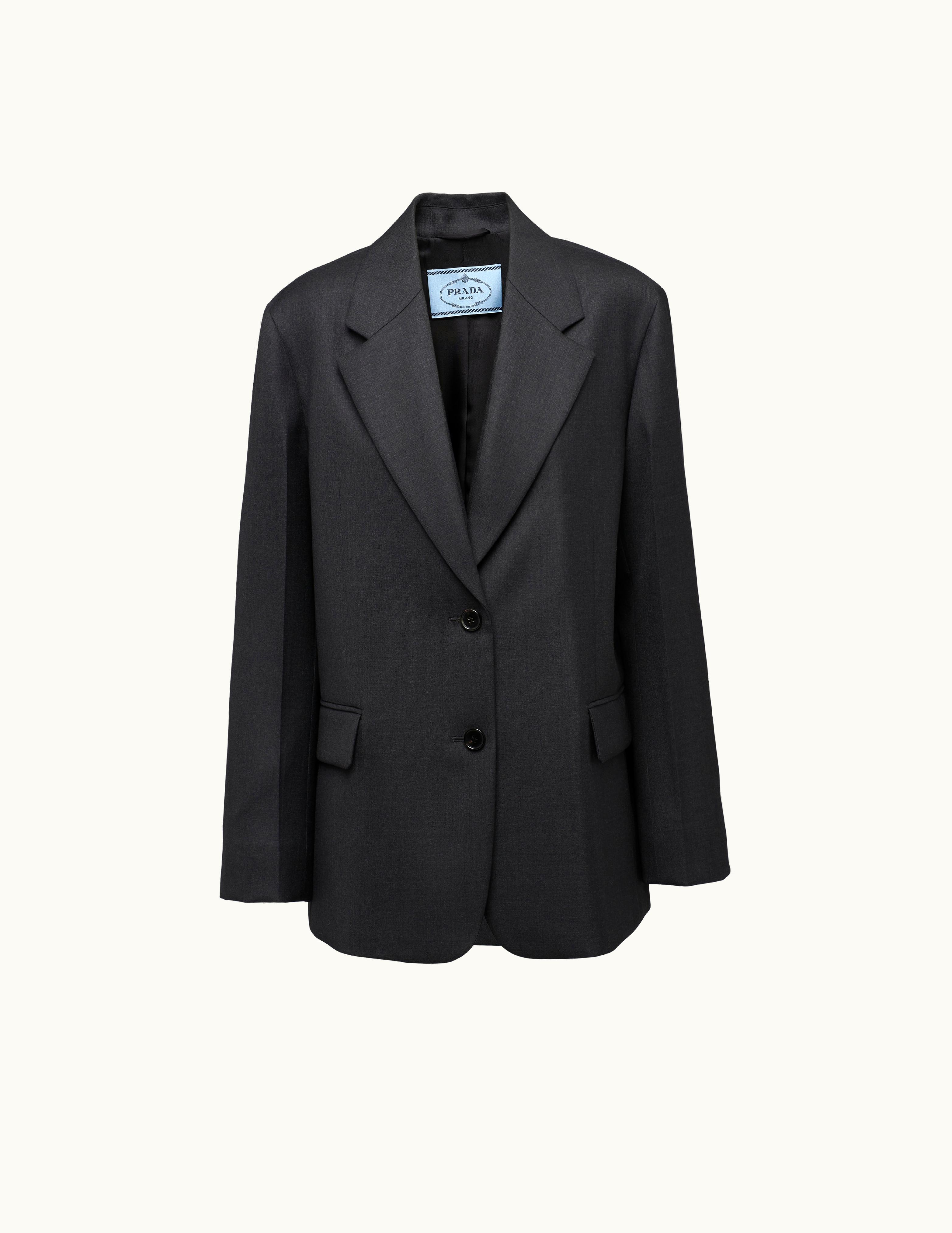 Prada Prada Single-Breasted, Wool-Gabardine Jacket