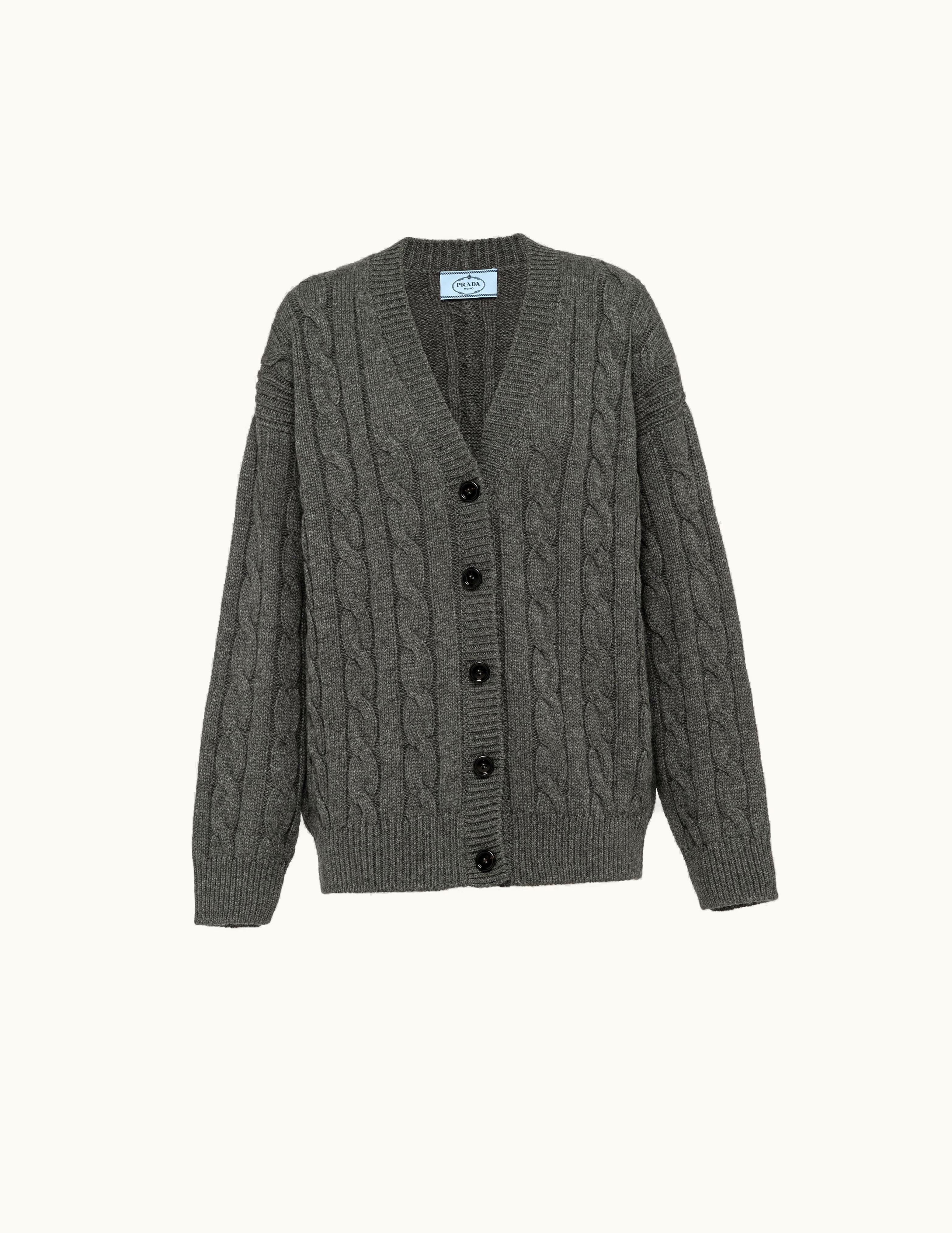 Prada Prada Cashmere Cable Knit Cardigan