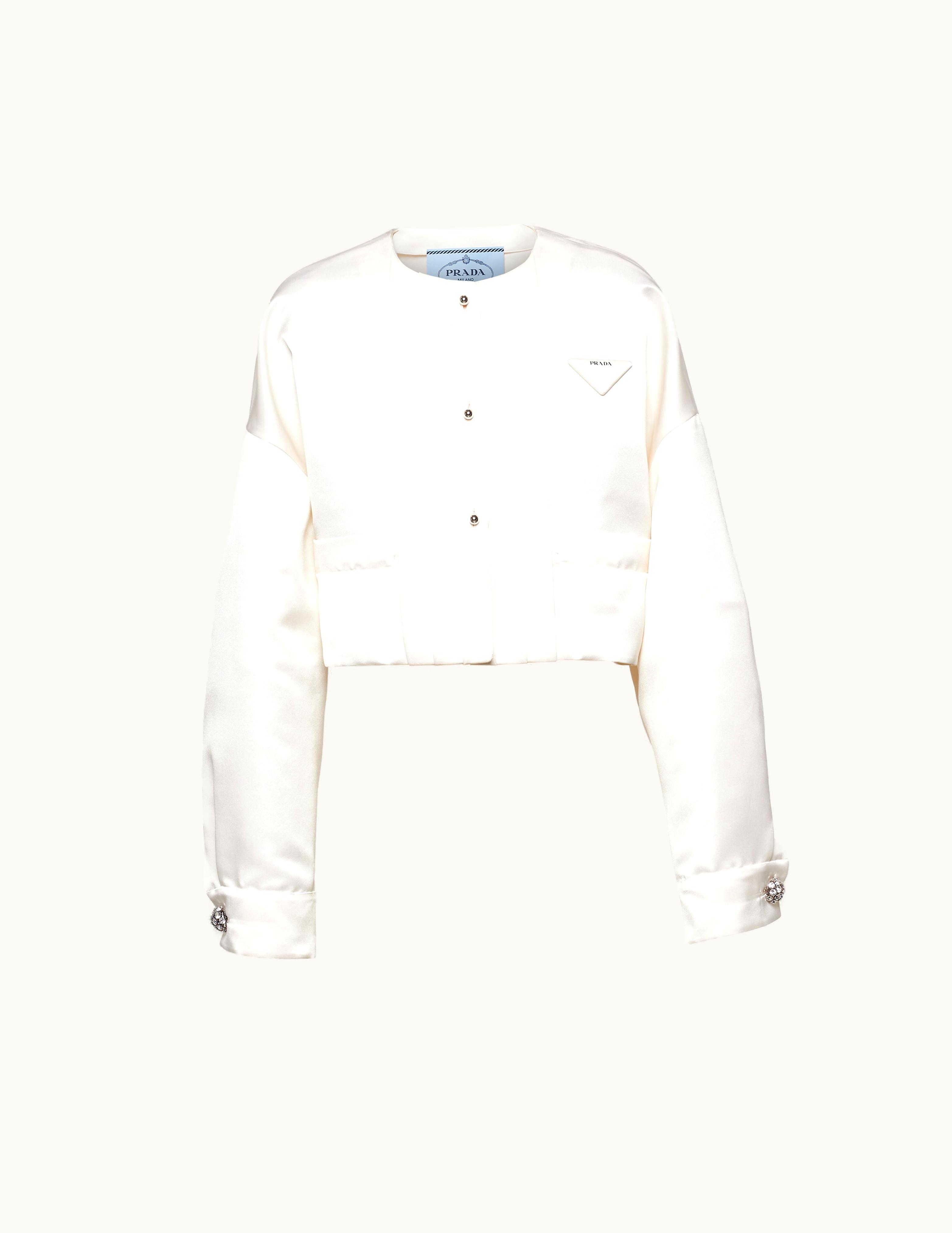 Prada Prada Single-Breasted Double Satin Jacket