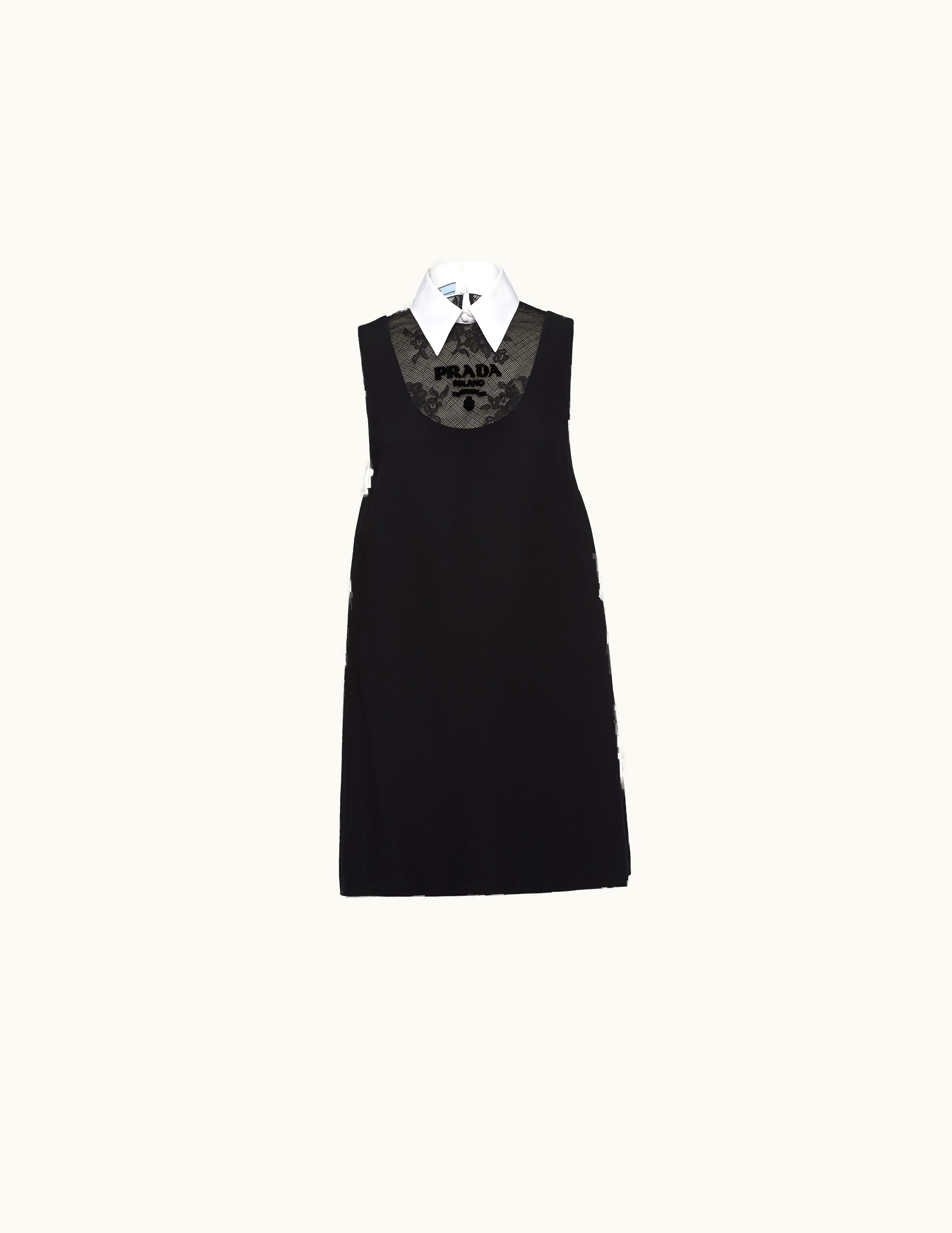 Prada Prada Embroidered Cady Mini-Dress