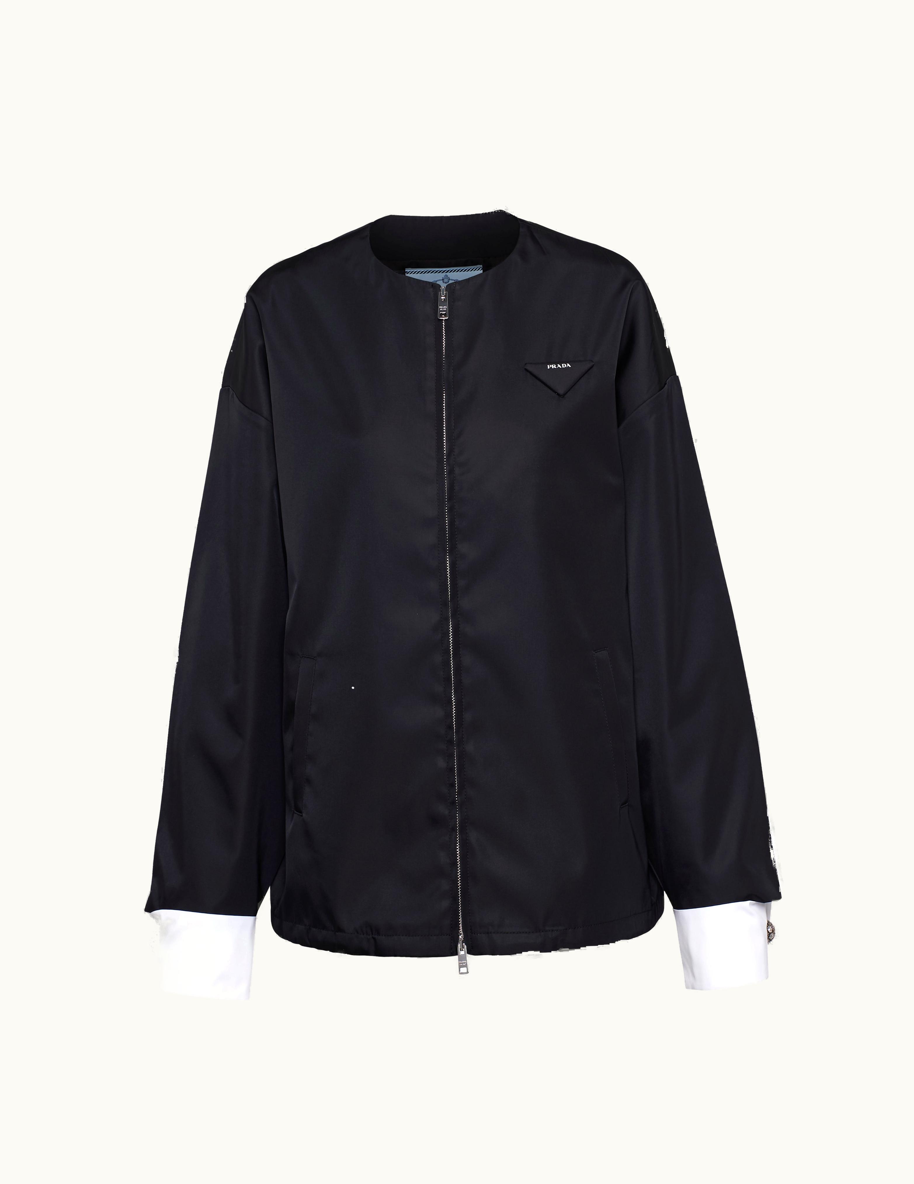 Prada Prada Re-Nylon Blouson Jacket With Detachable Cuffs