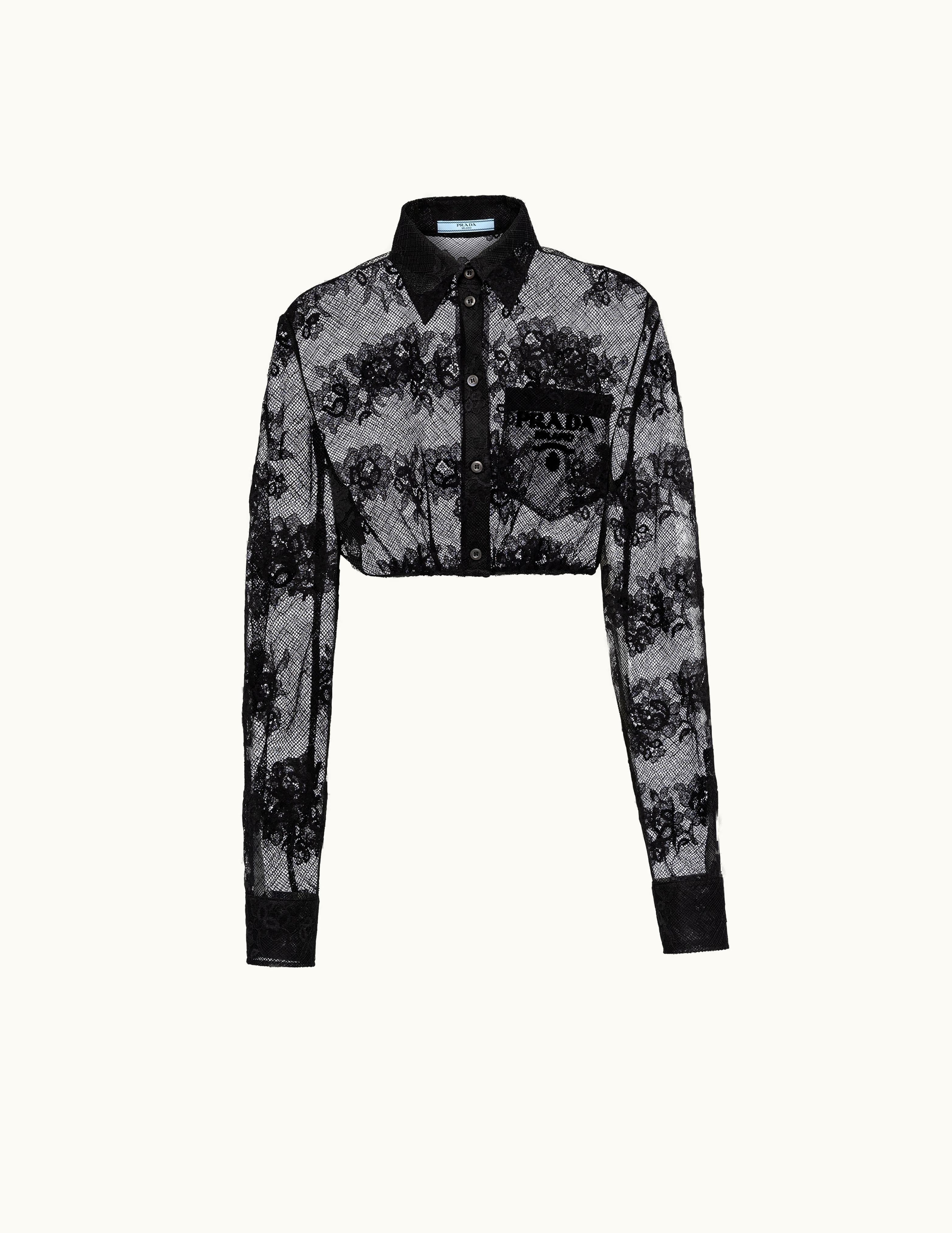 Prada Prada Embroidered Chantilly Lace Shirt