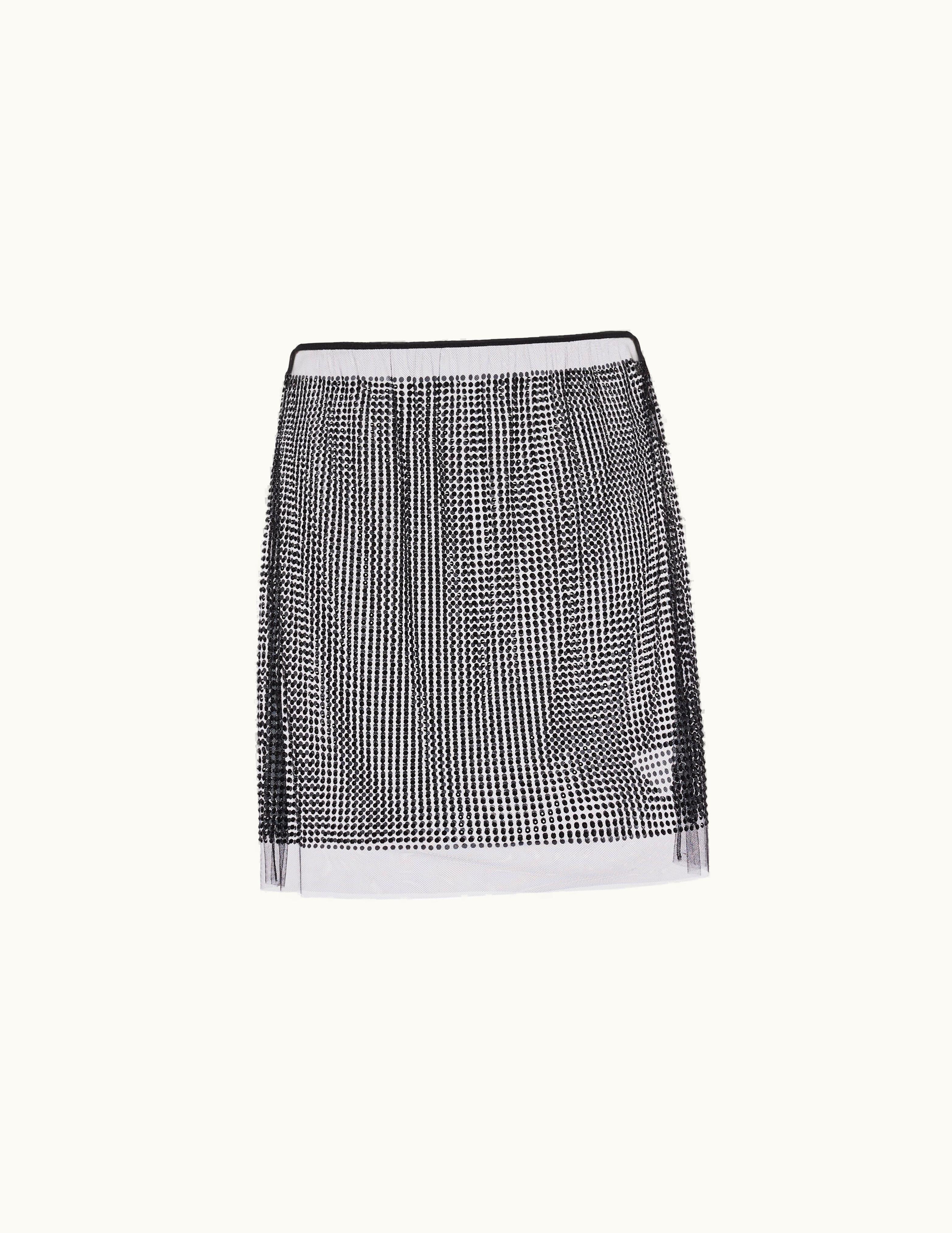 Prada Prada Tulle Mini Skirt With Crystals