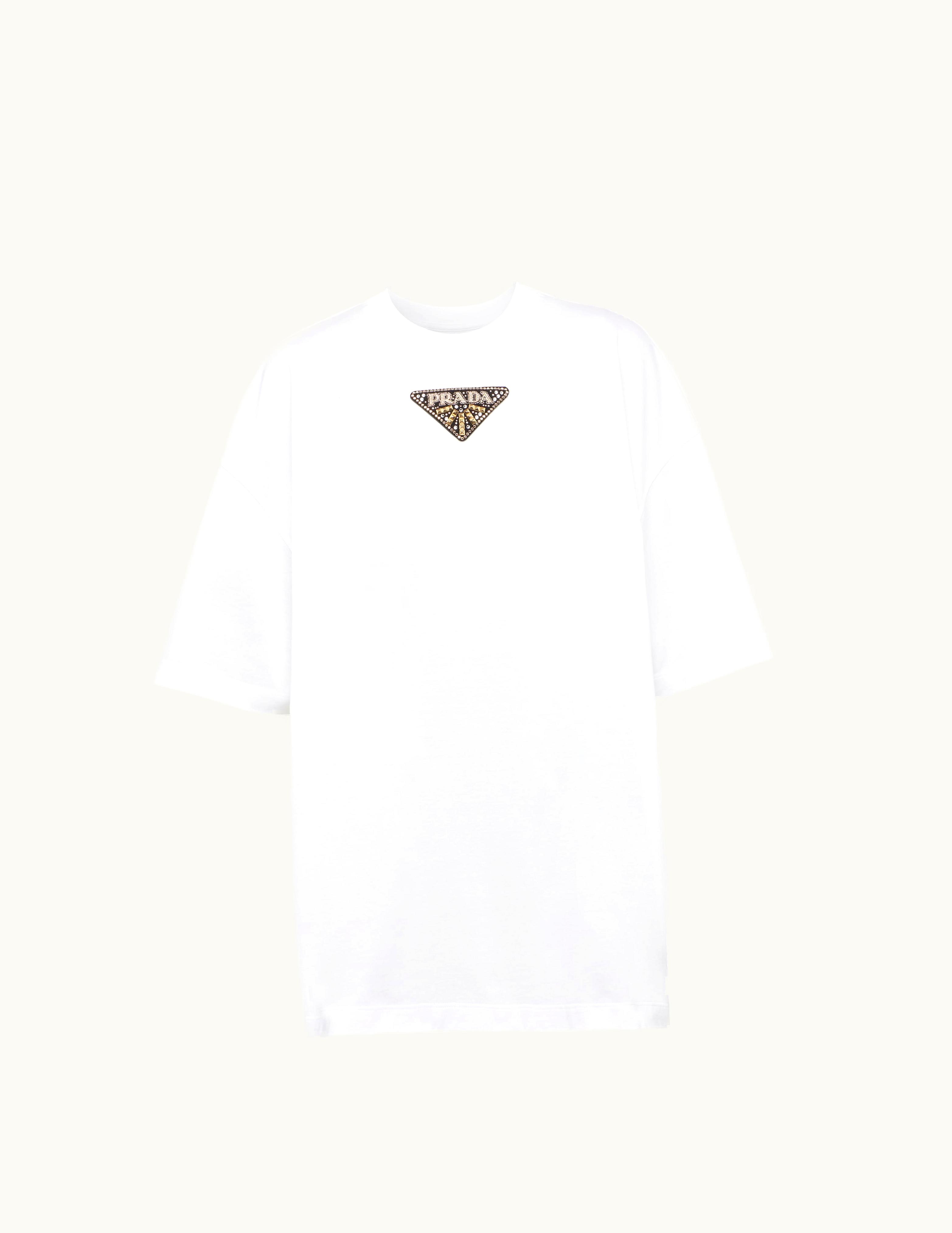 Prada Prada Embroidered Jersey T-Shirt UZ0155398