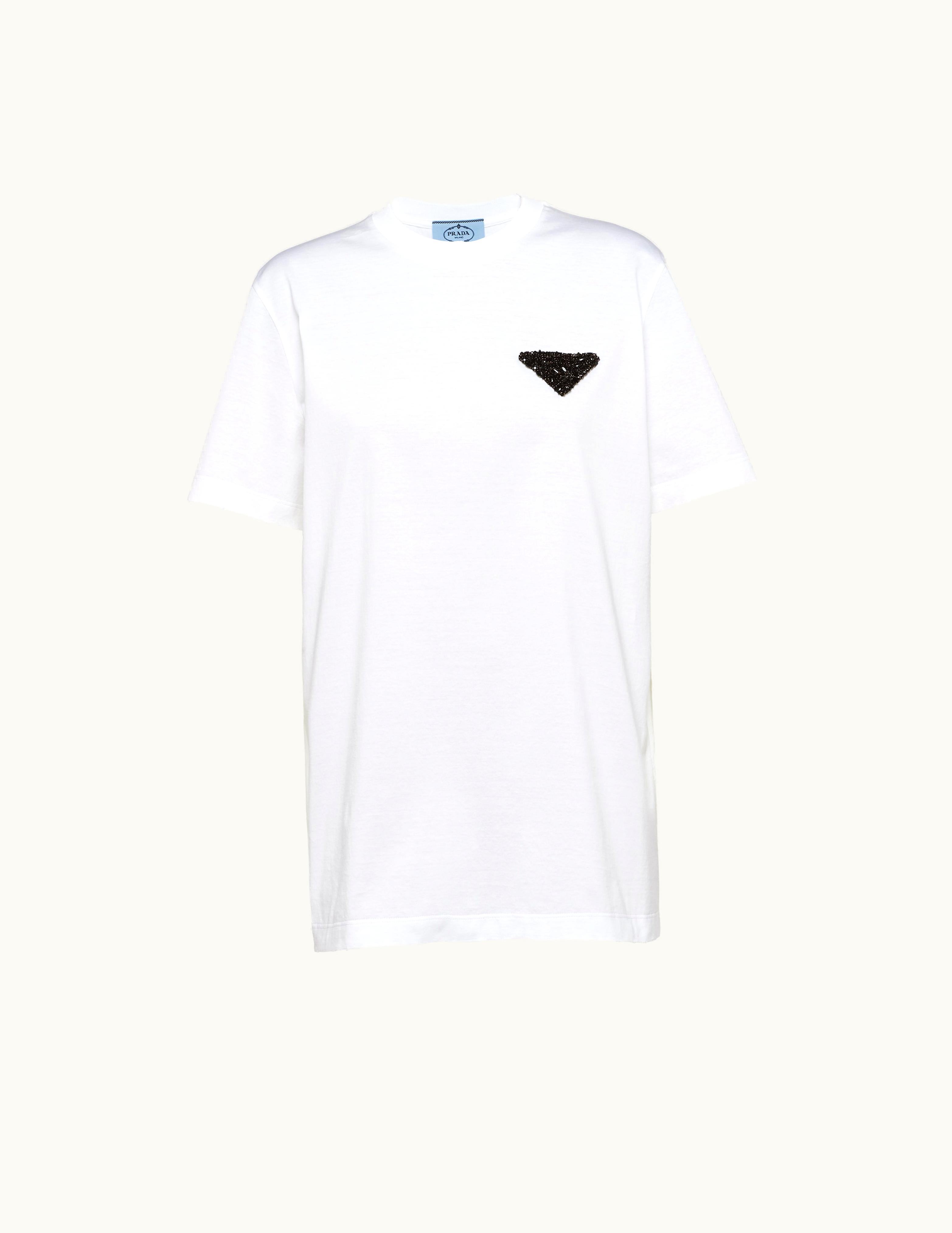 Prada Prada Embroidered Jersey T-Shirt UZ0155403