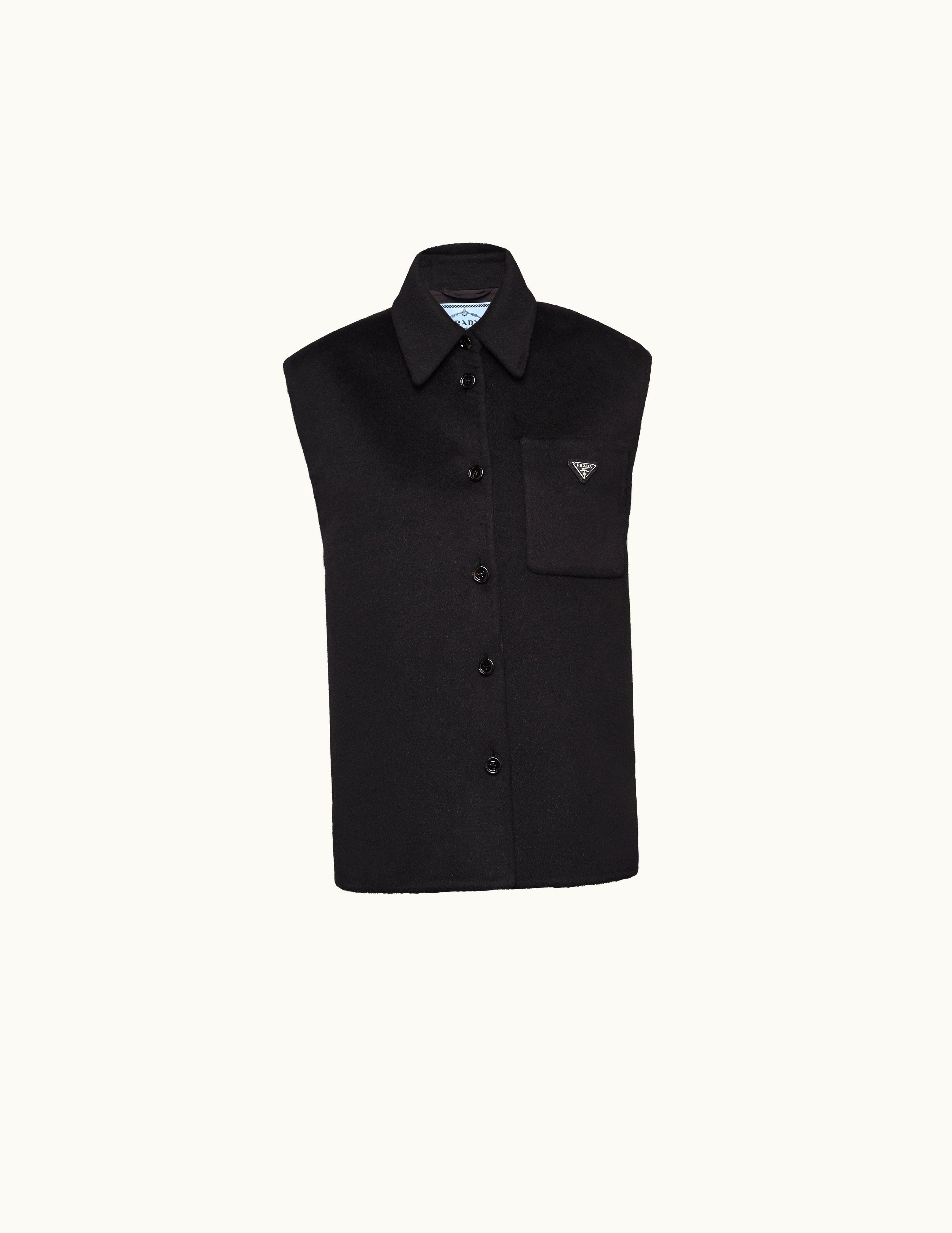 Prada Prada Single-Breasted Cashgora Vest