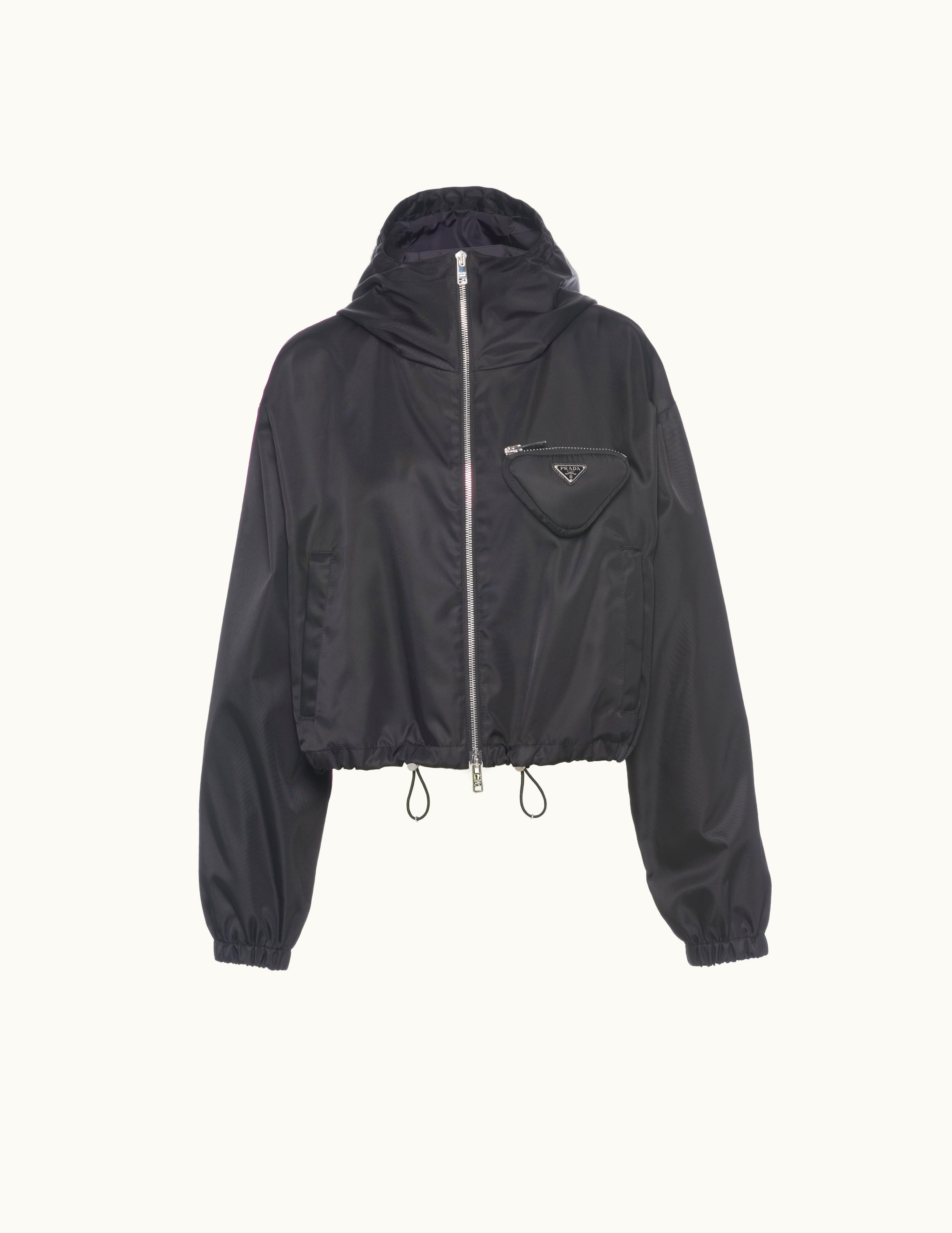 Prada Prada Re-Nylon Hooded Blouson Jacket With Pouch UZ0155433