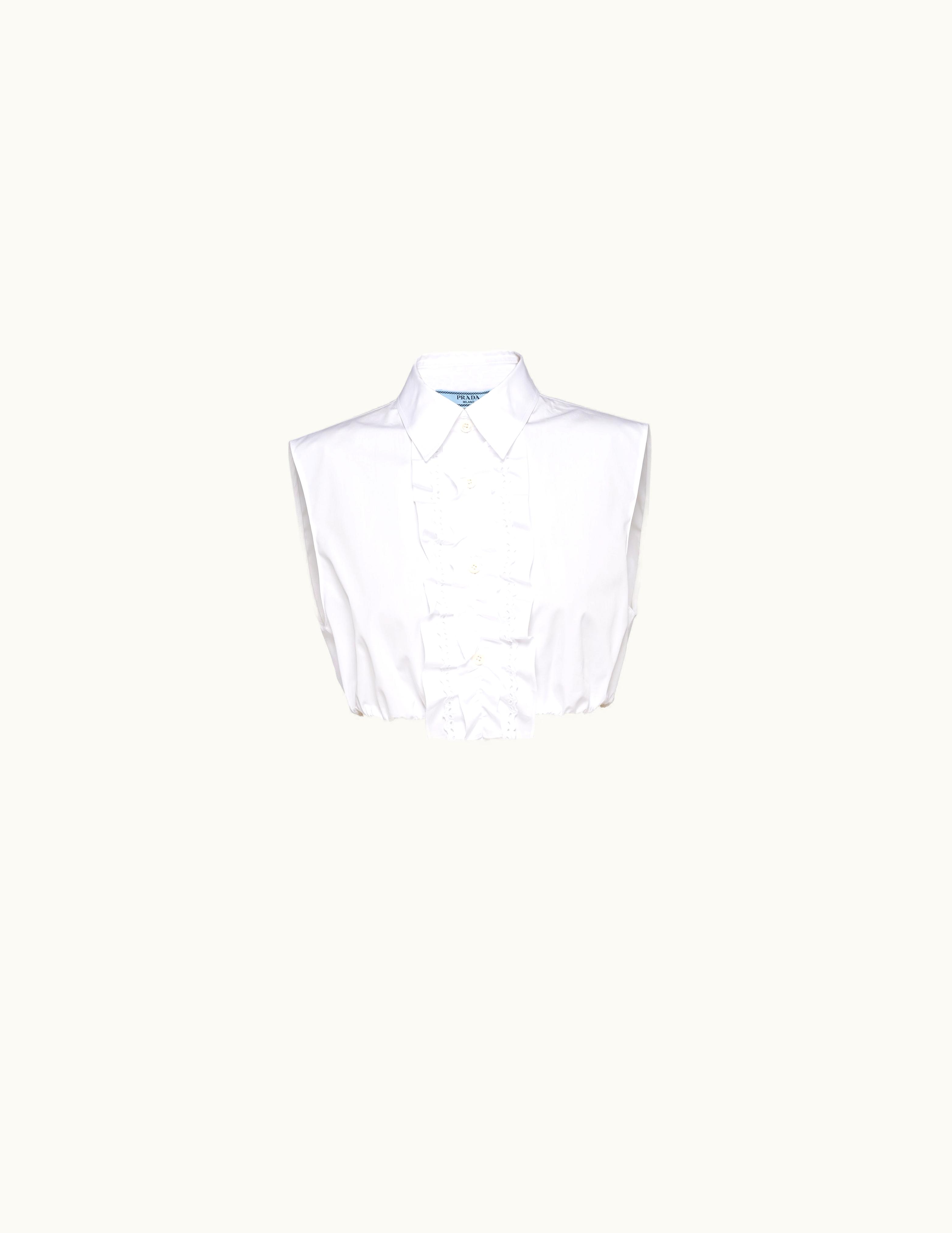 Prada Prada Poplin Cropped Shirt UZ0155434