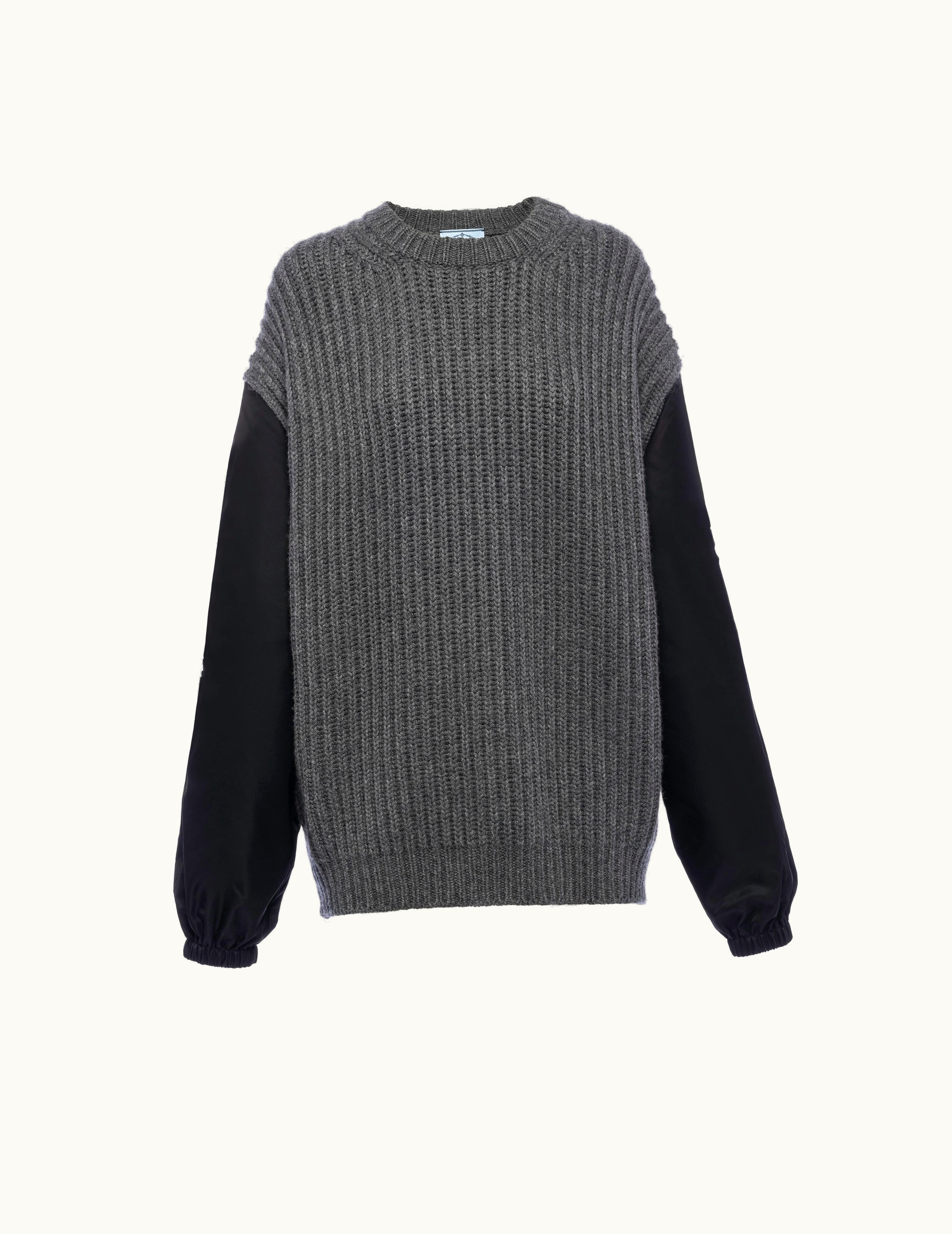 Prada Prada Cashmere, Wool And Re-Nylon Sweater