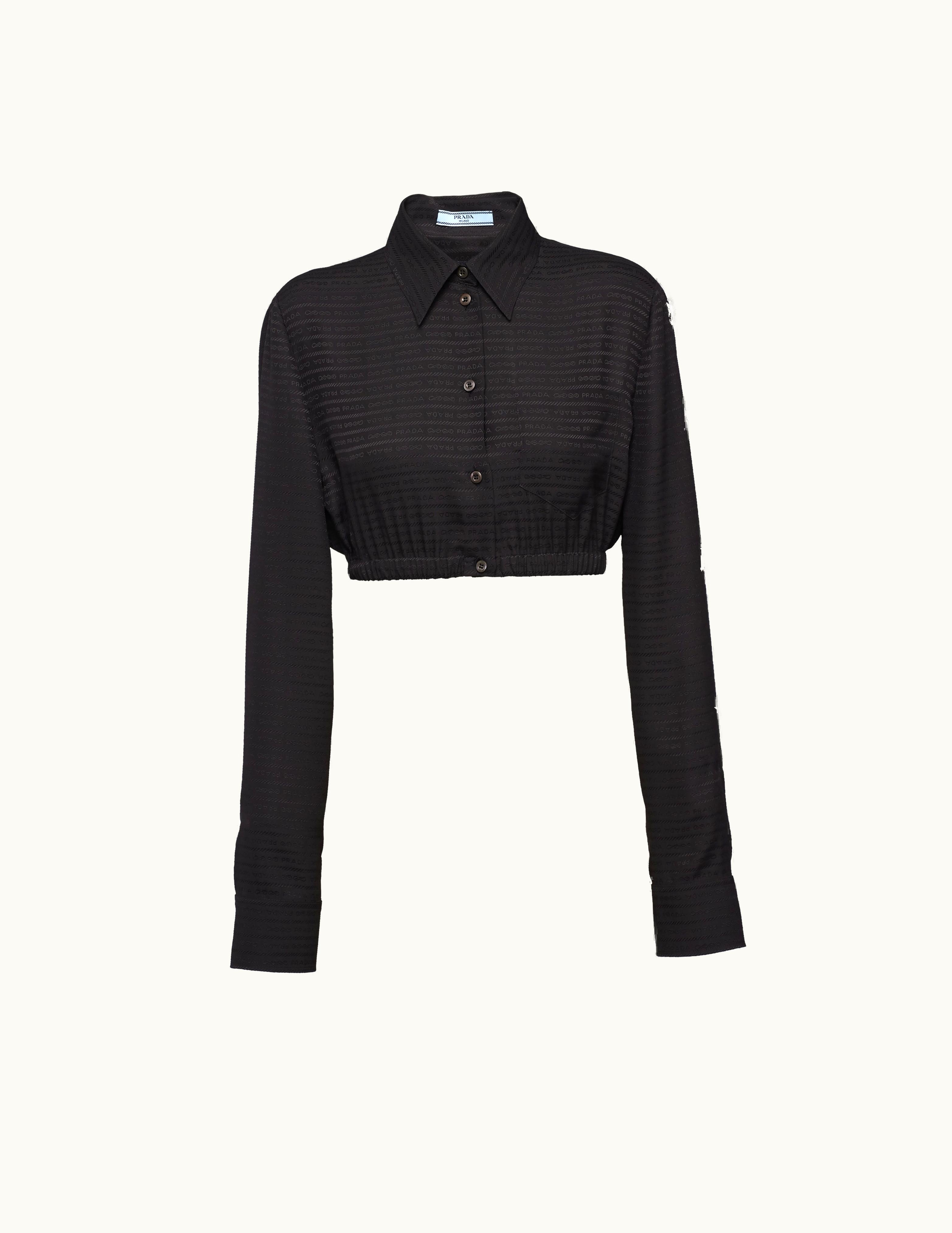 Prada Prada Jacquard Crêpe De Chine Shirt