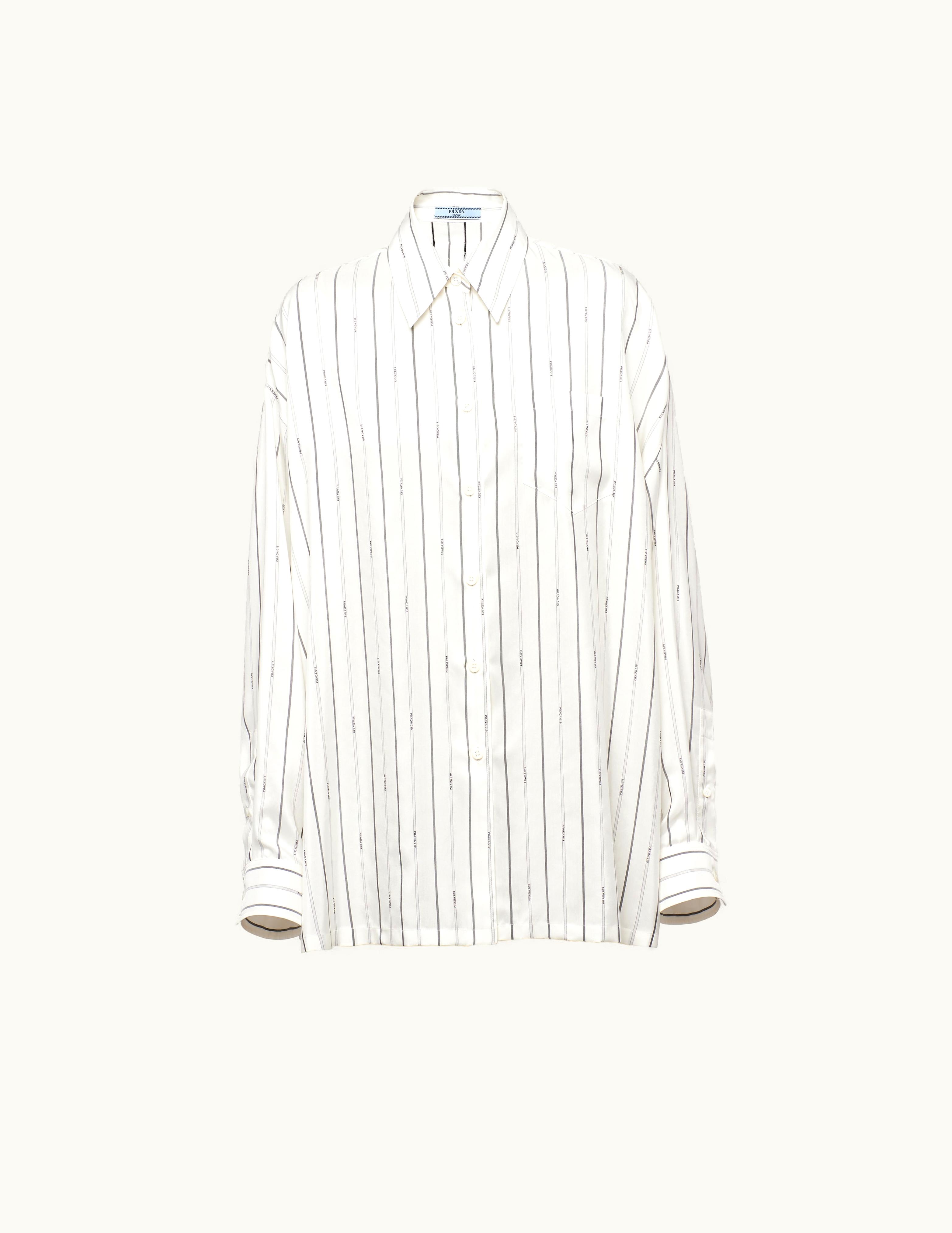 Prada Prada Striped Jacquard Pongee Shirt