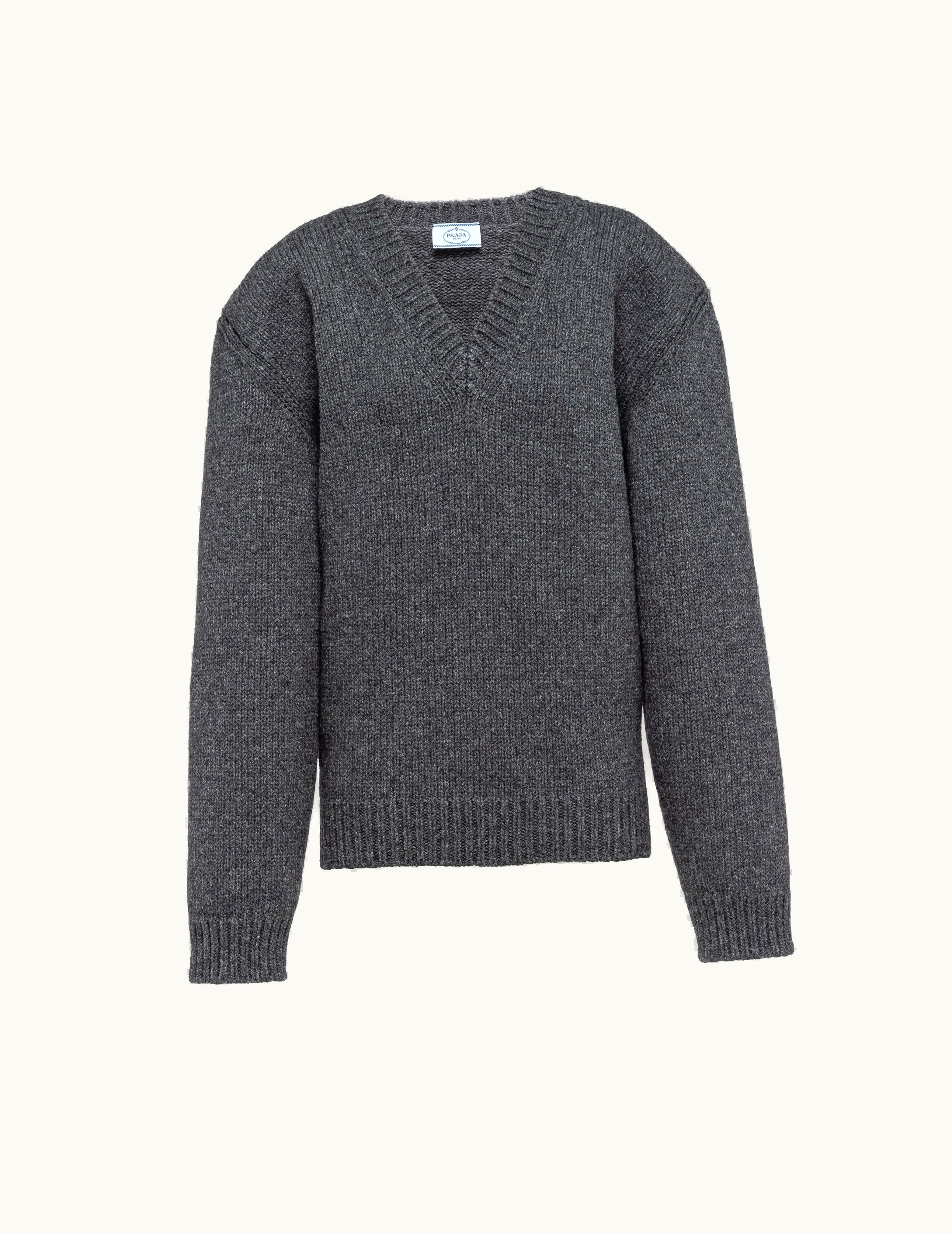 Prada Prada Wool And Cashmere V-Neck Sweater UZ0155463