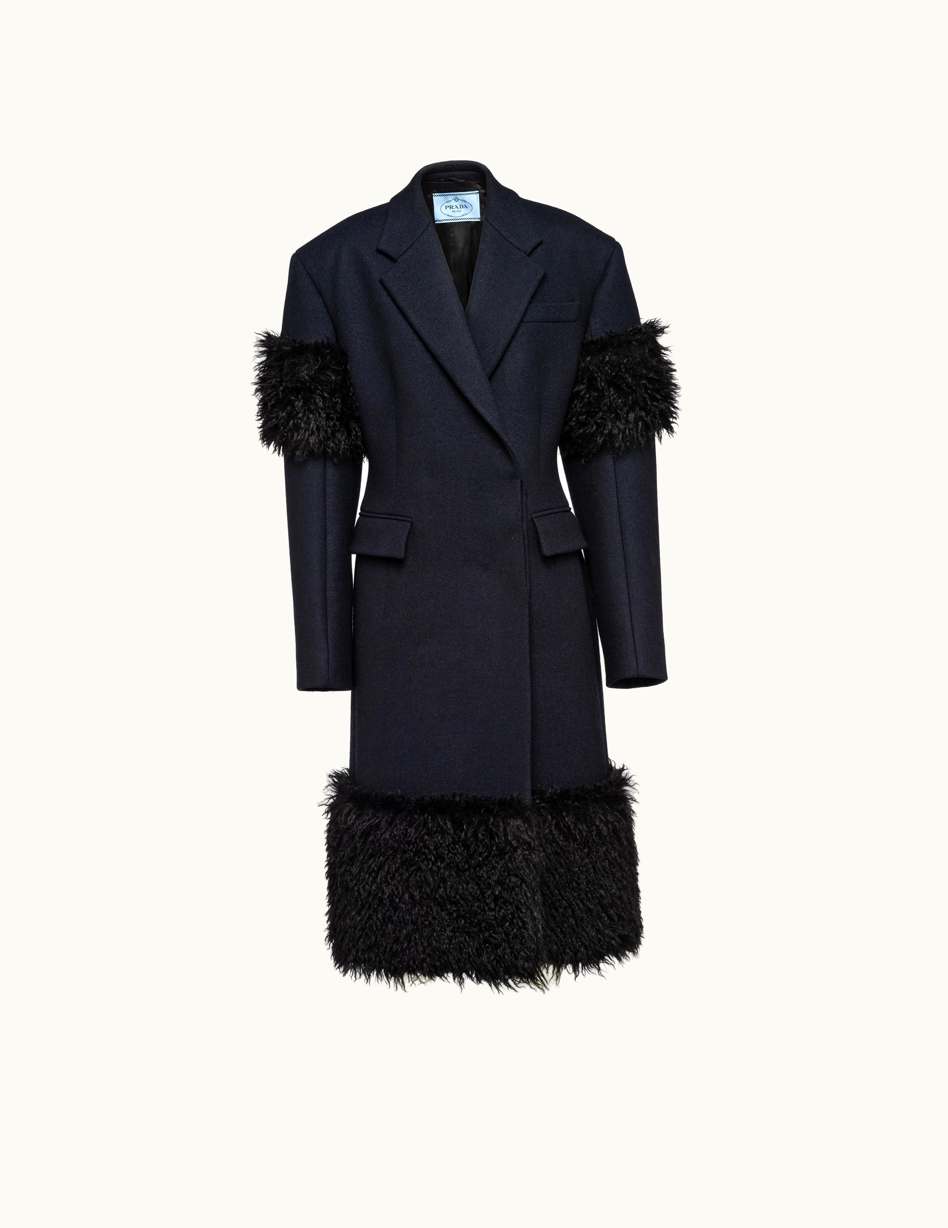 Prada Prada Double-Breasted Cloth And Aspen Coat