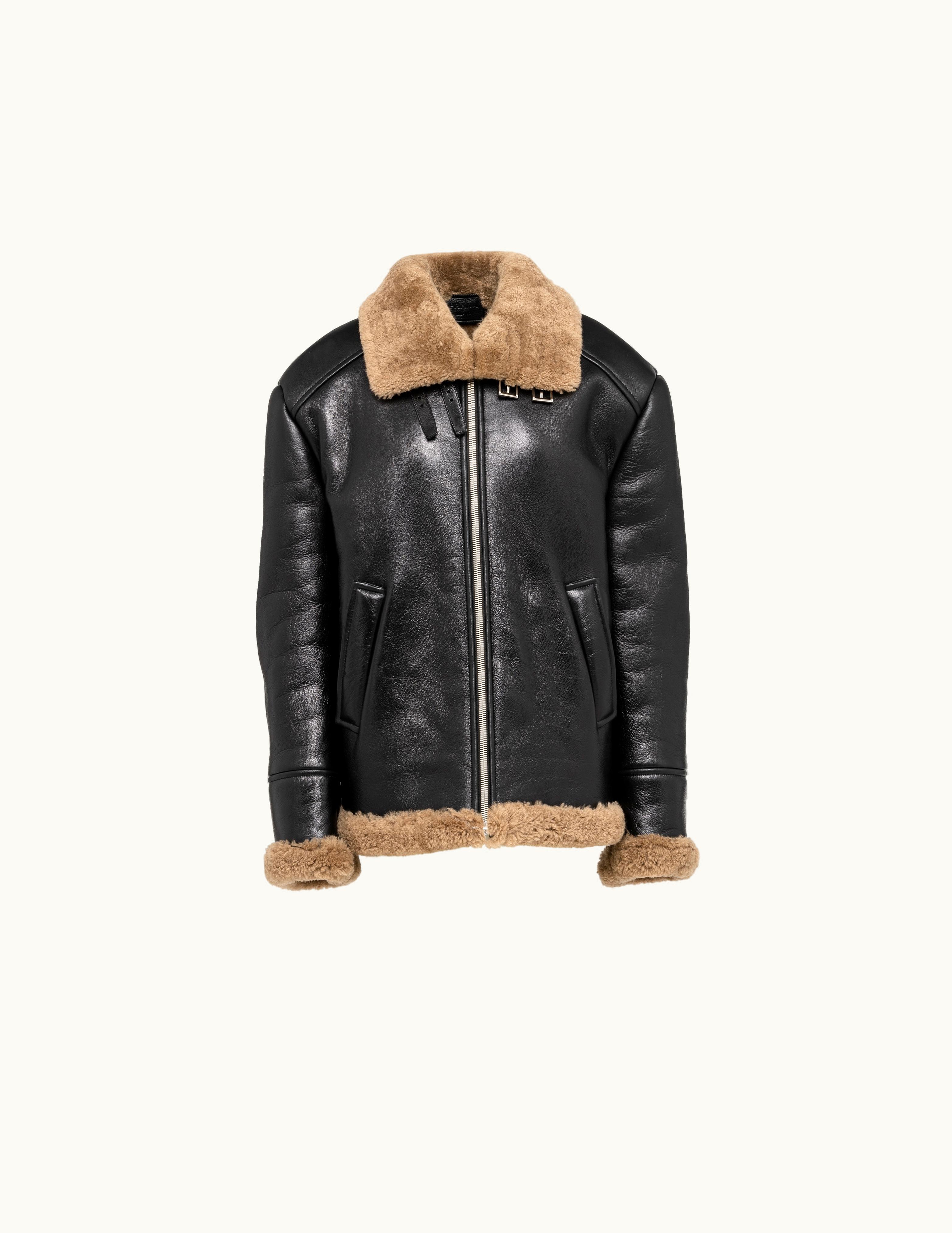 Prada Prada Oversized Shearling Jacket UZ0155478