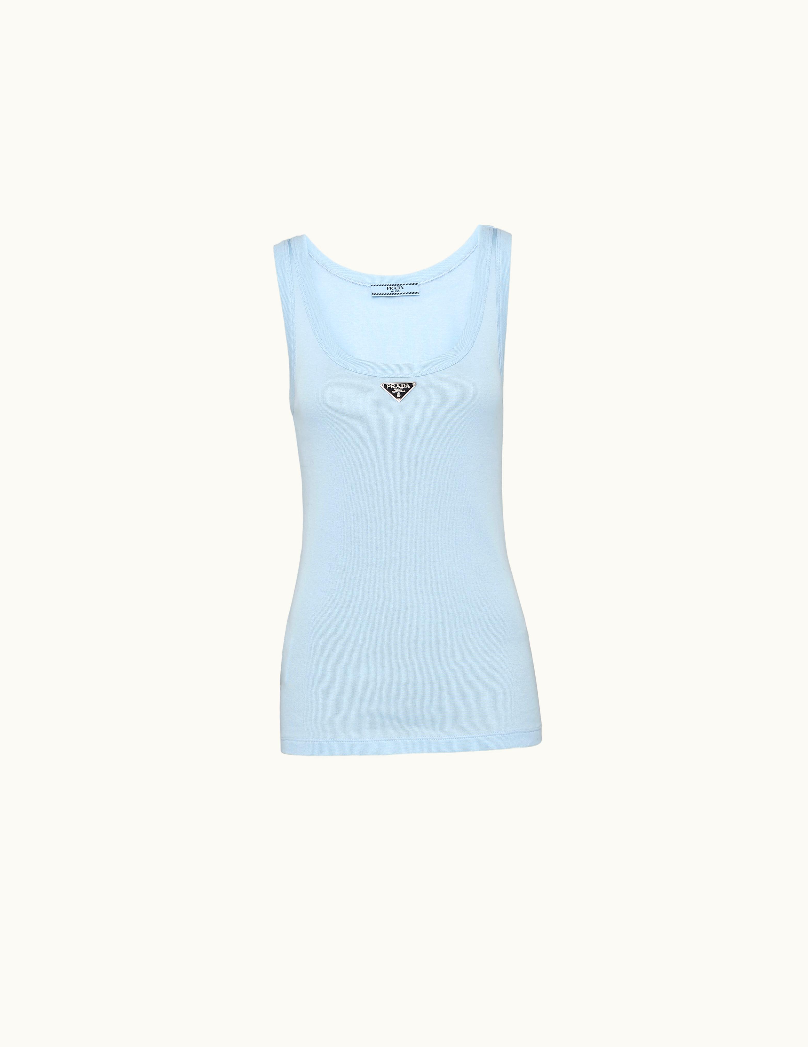 Prada Prada Ribbed Knit Jersey Tank Top UZ0155479