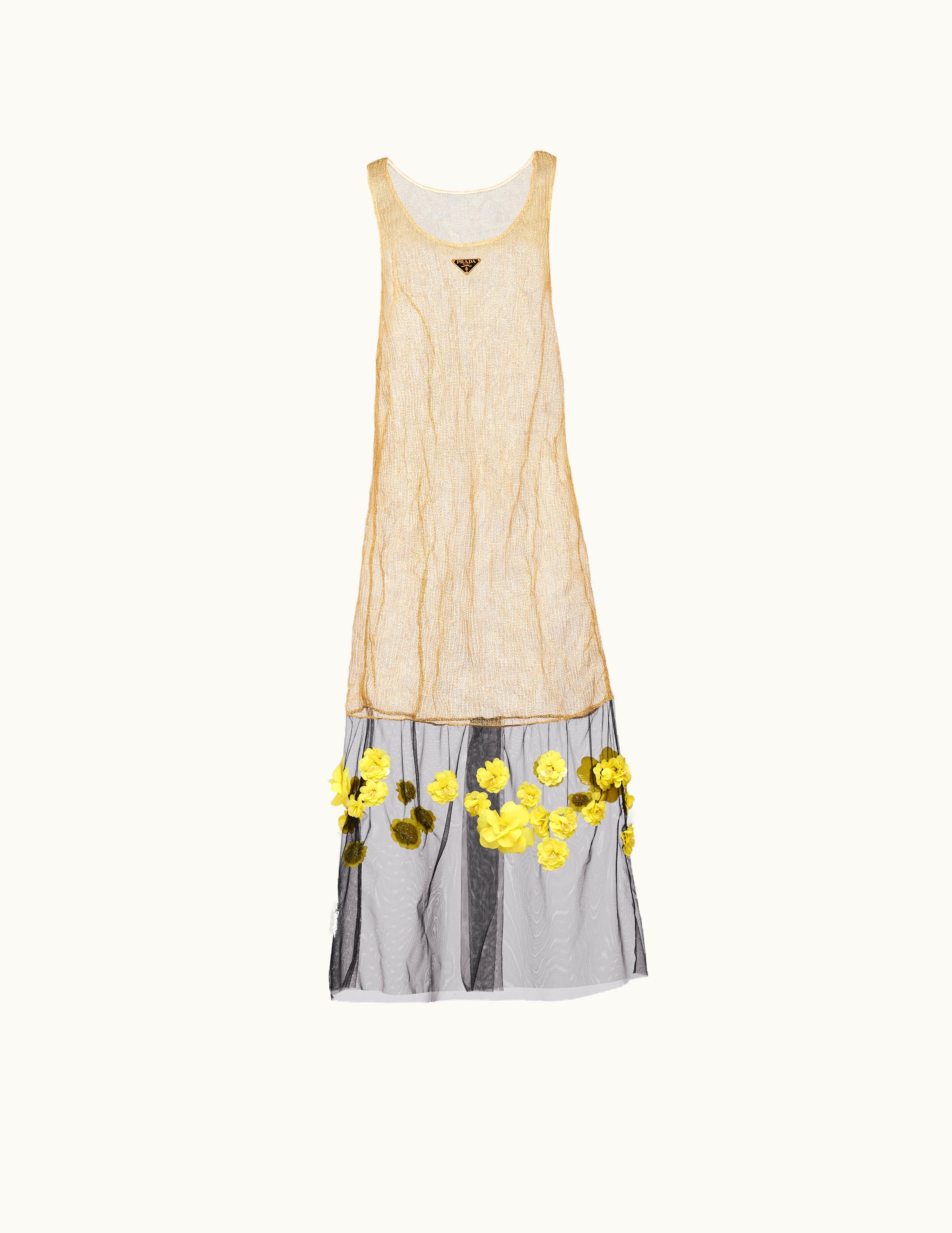 Prada Prada Embroidered Mesh Dress UZ0155481