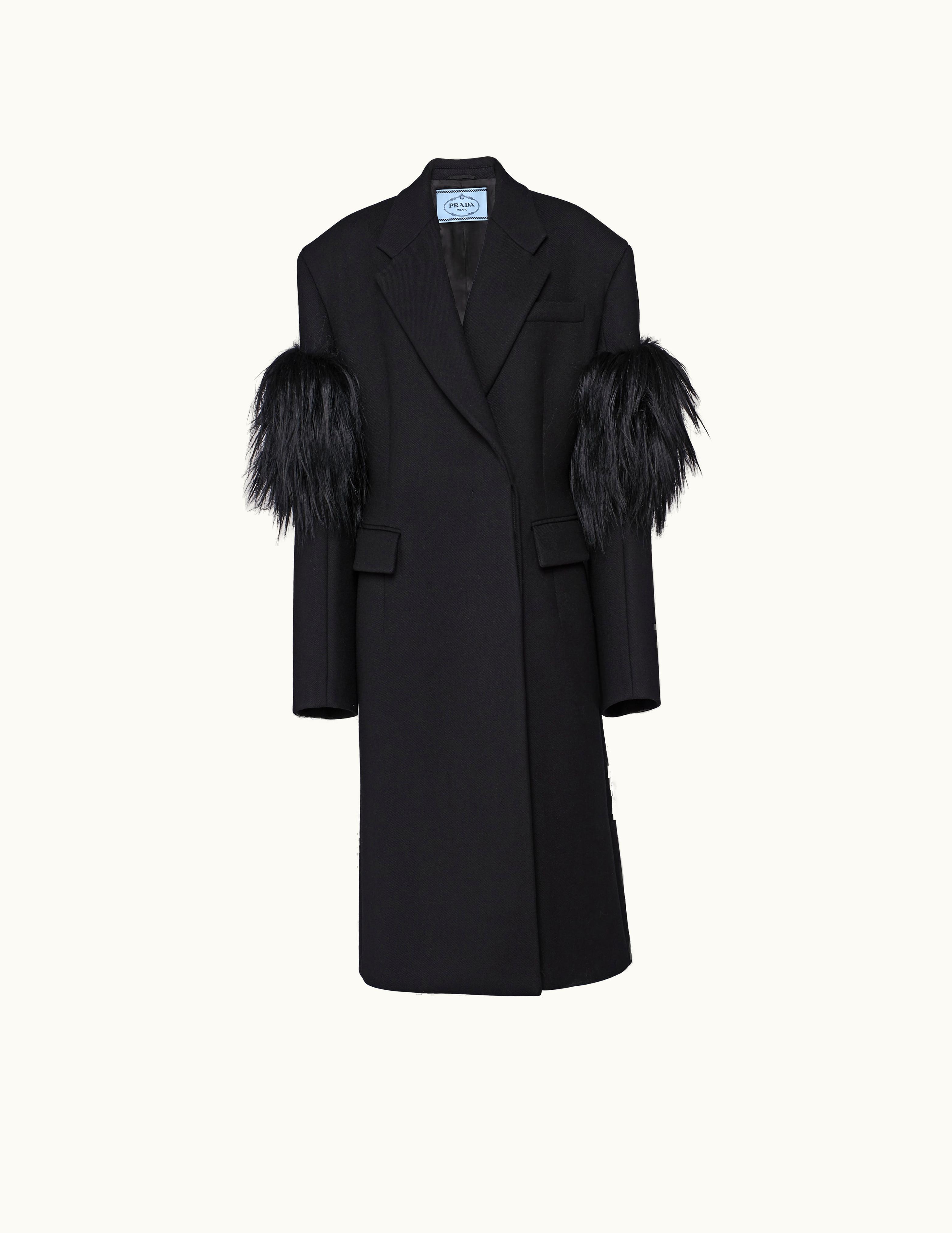 Prada Prada Double-Breasted Cloth And Mohair Coat