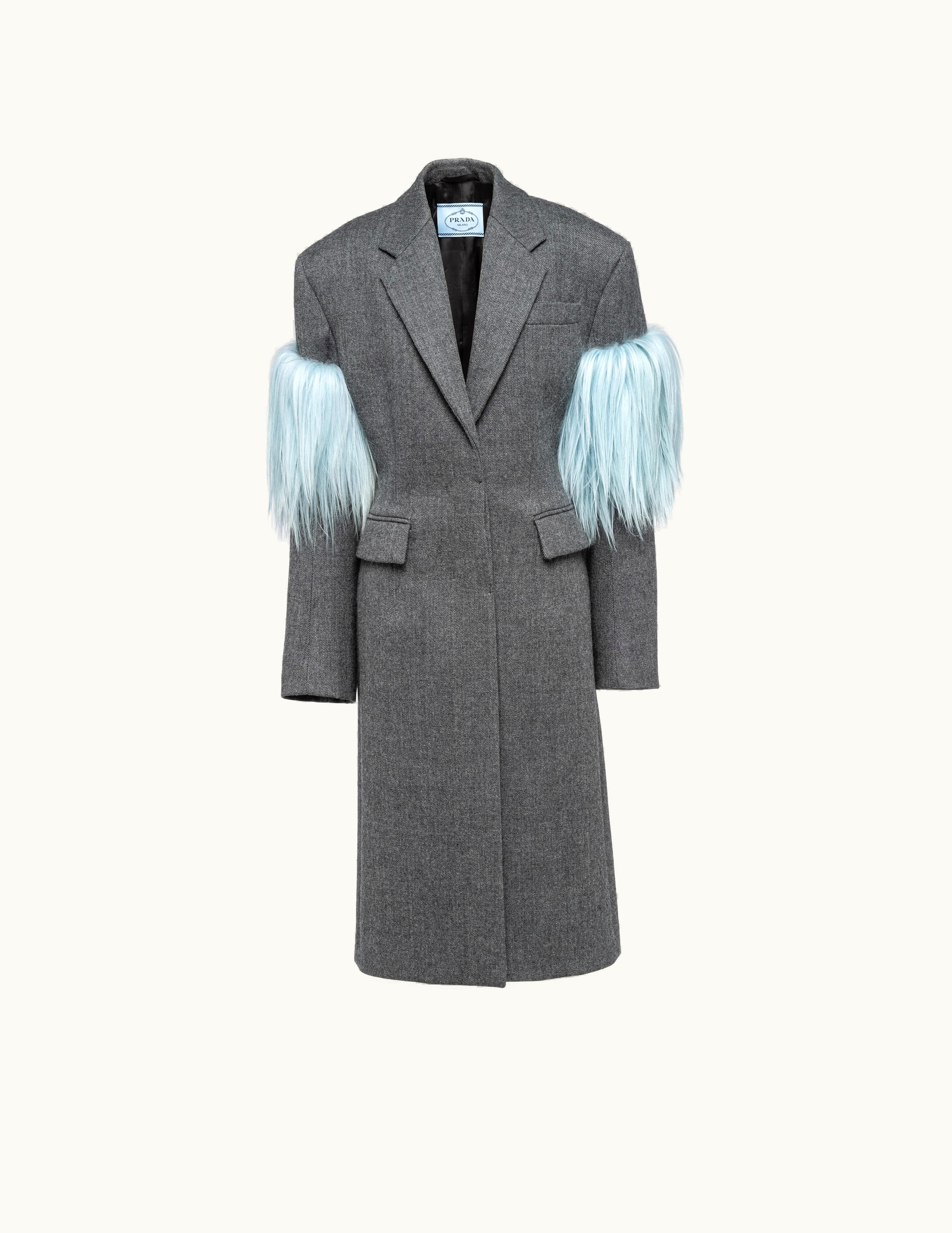 Prada Prada Single-Breasted Cloth And Kidassia Coat