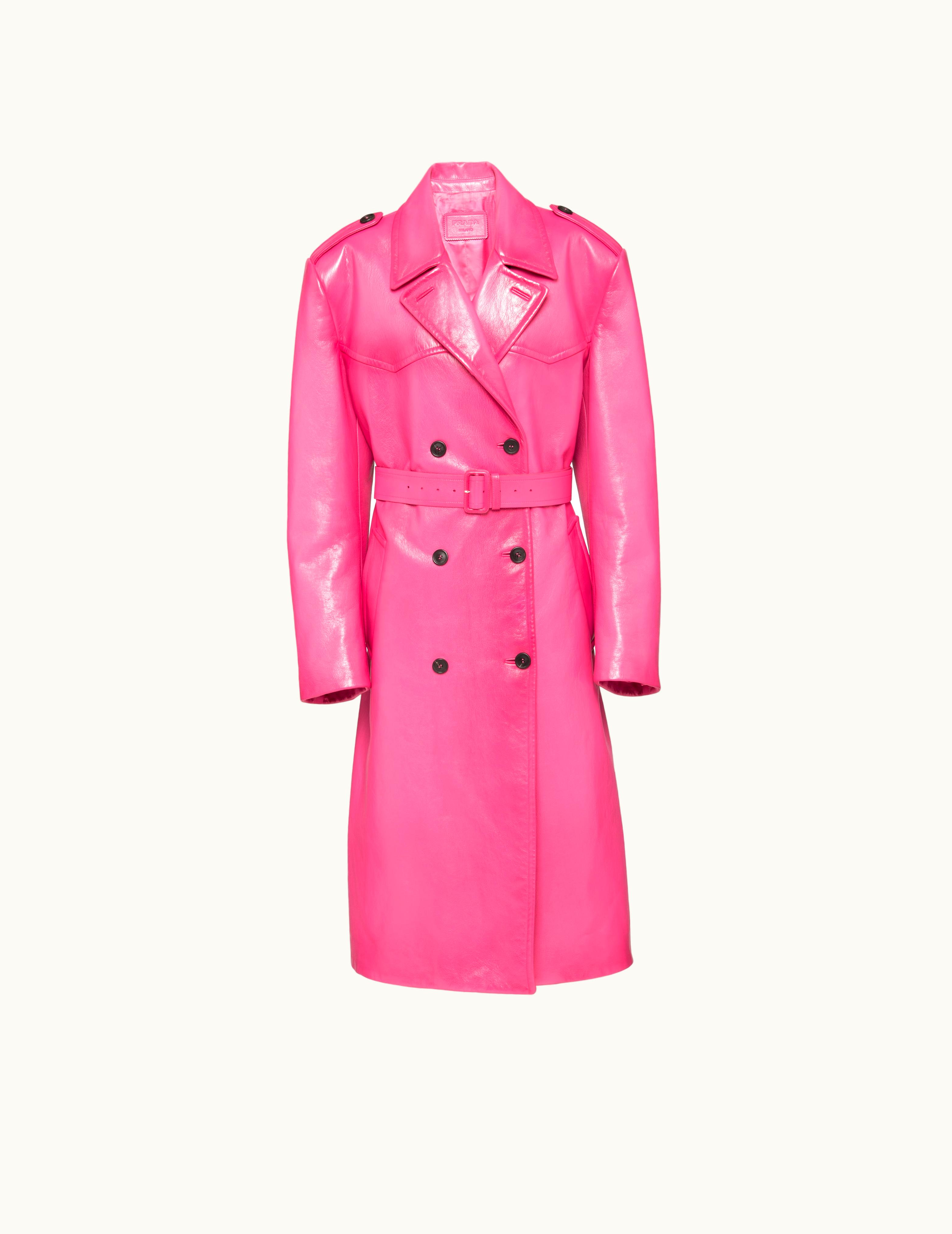 Prada Prada Double-Breasted Leather Trench Coat UZ0155493