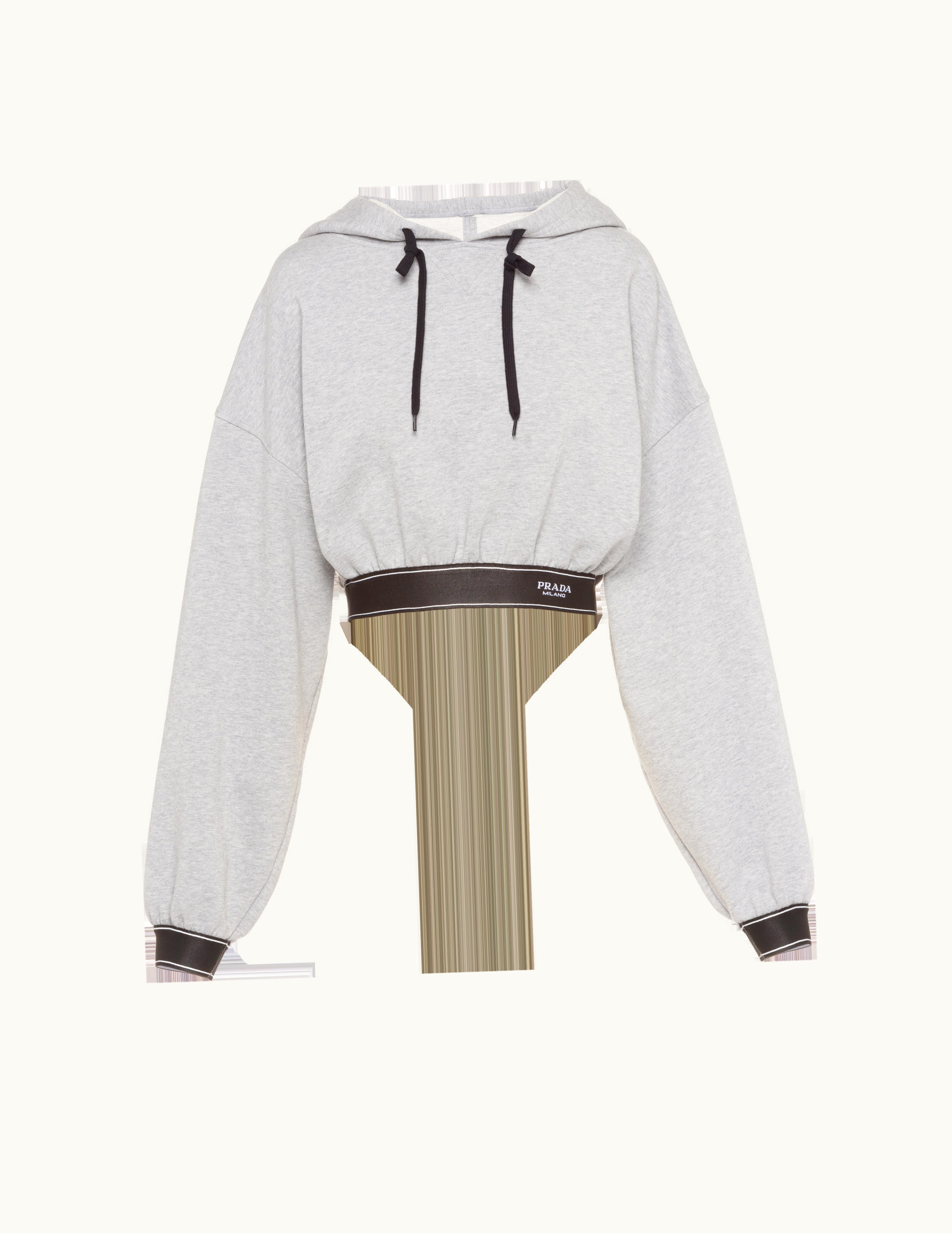 Prada Prada Cotton Cropped Hoodie