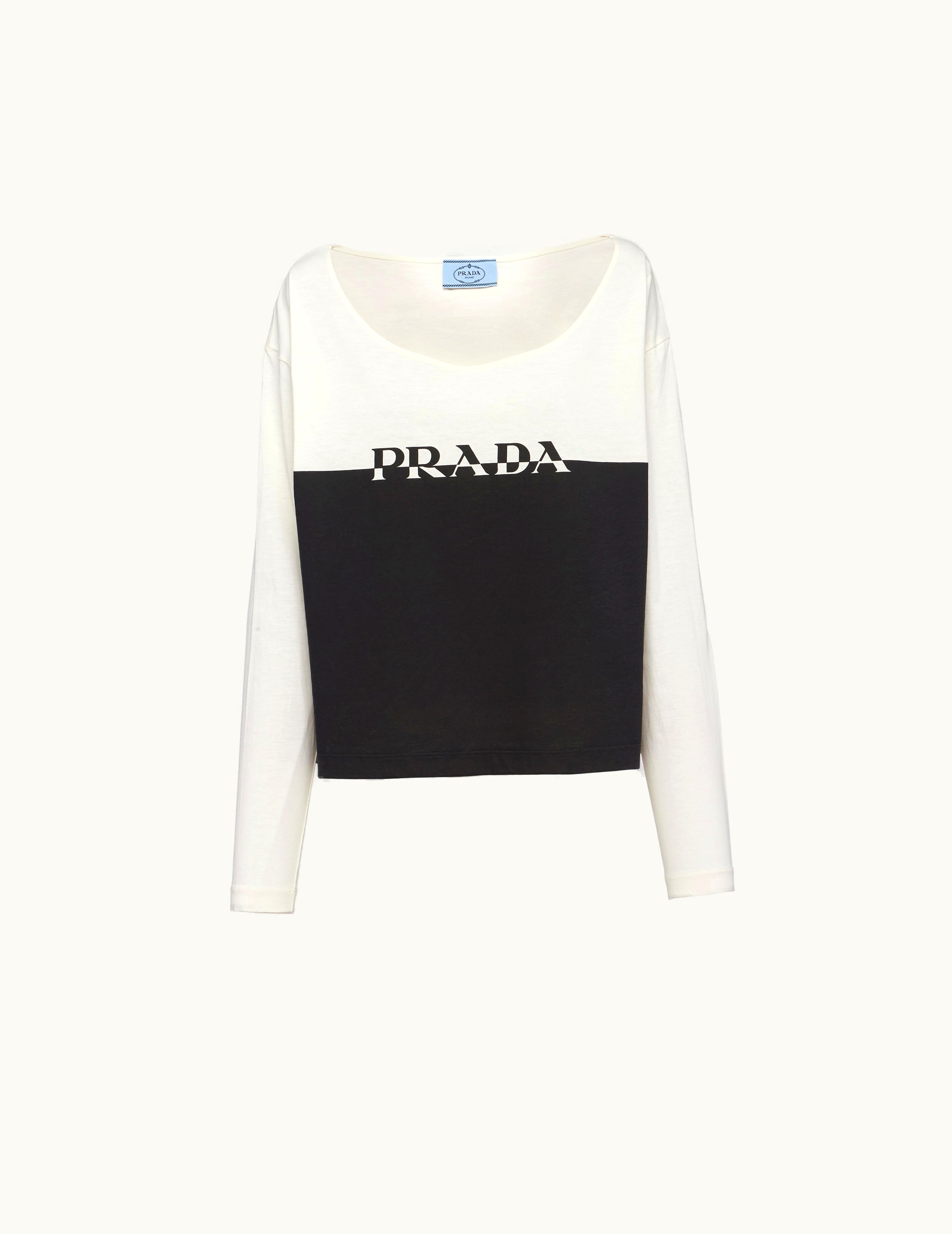 Prada Prada Long Sleeve Jersey T-Shirt UZ0155545