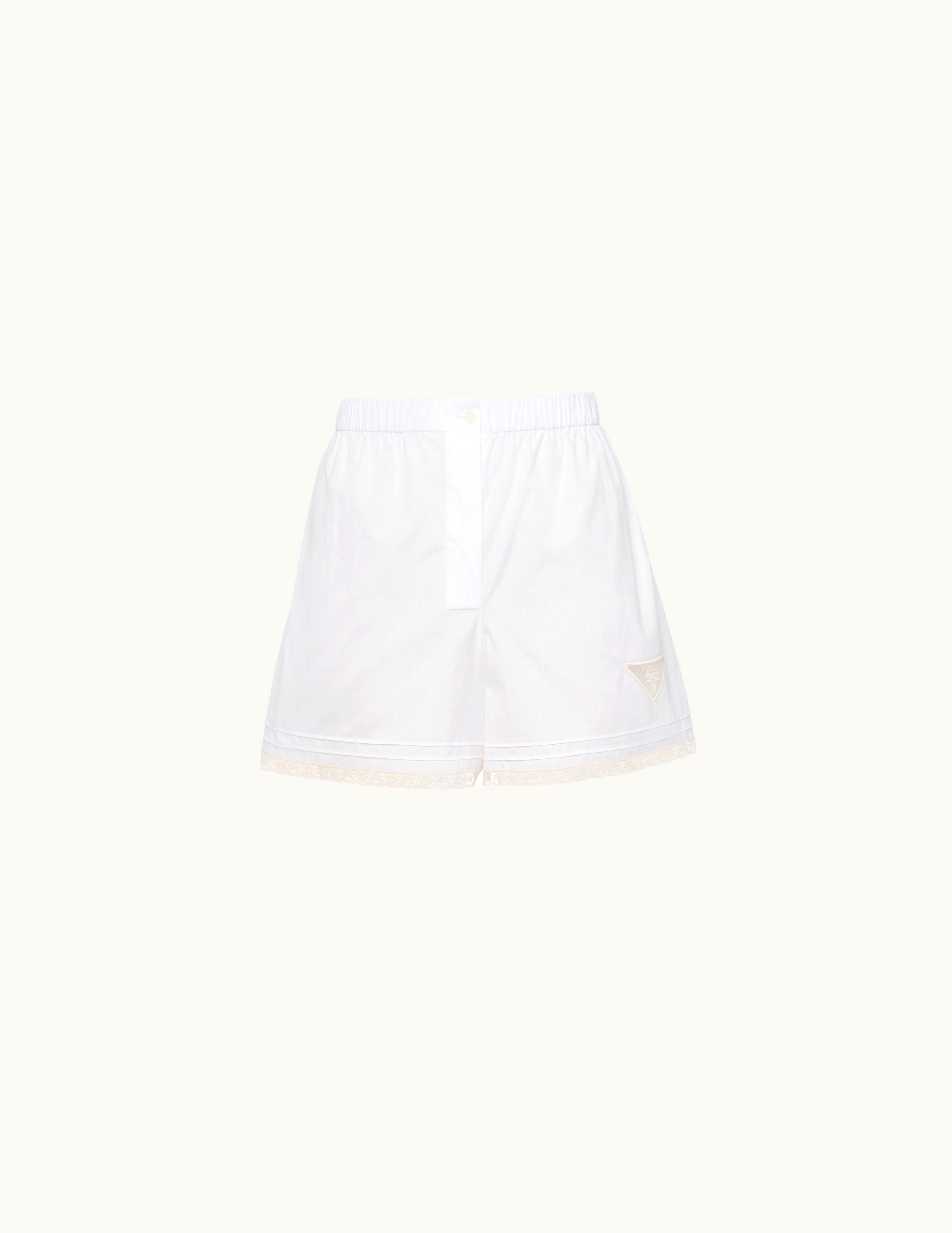 Prada Prada Embroidered Poplin Shorts UZ0155549