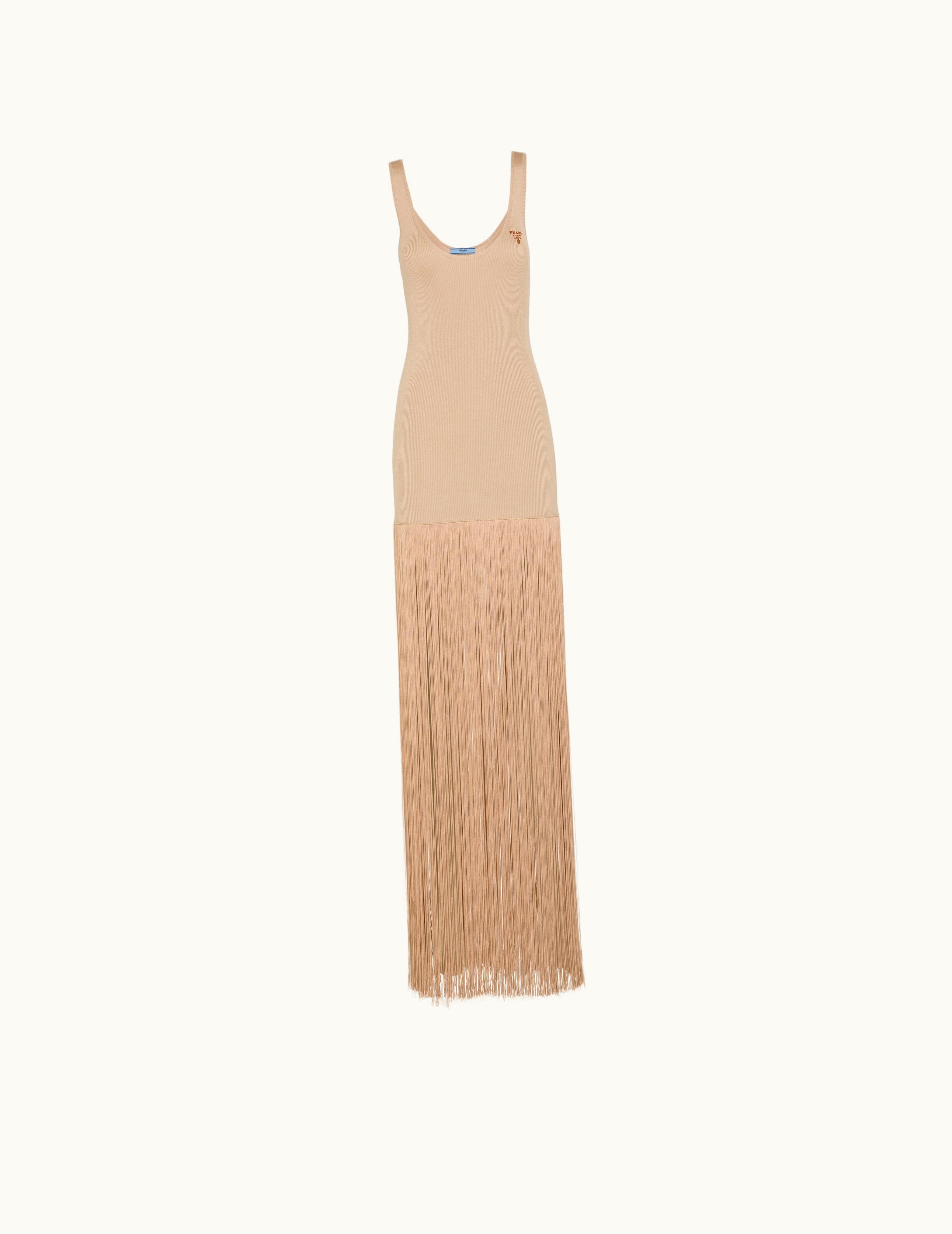 Prada Prada Fringed Knit Dress