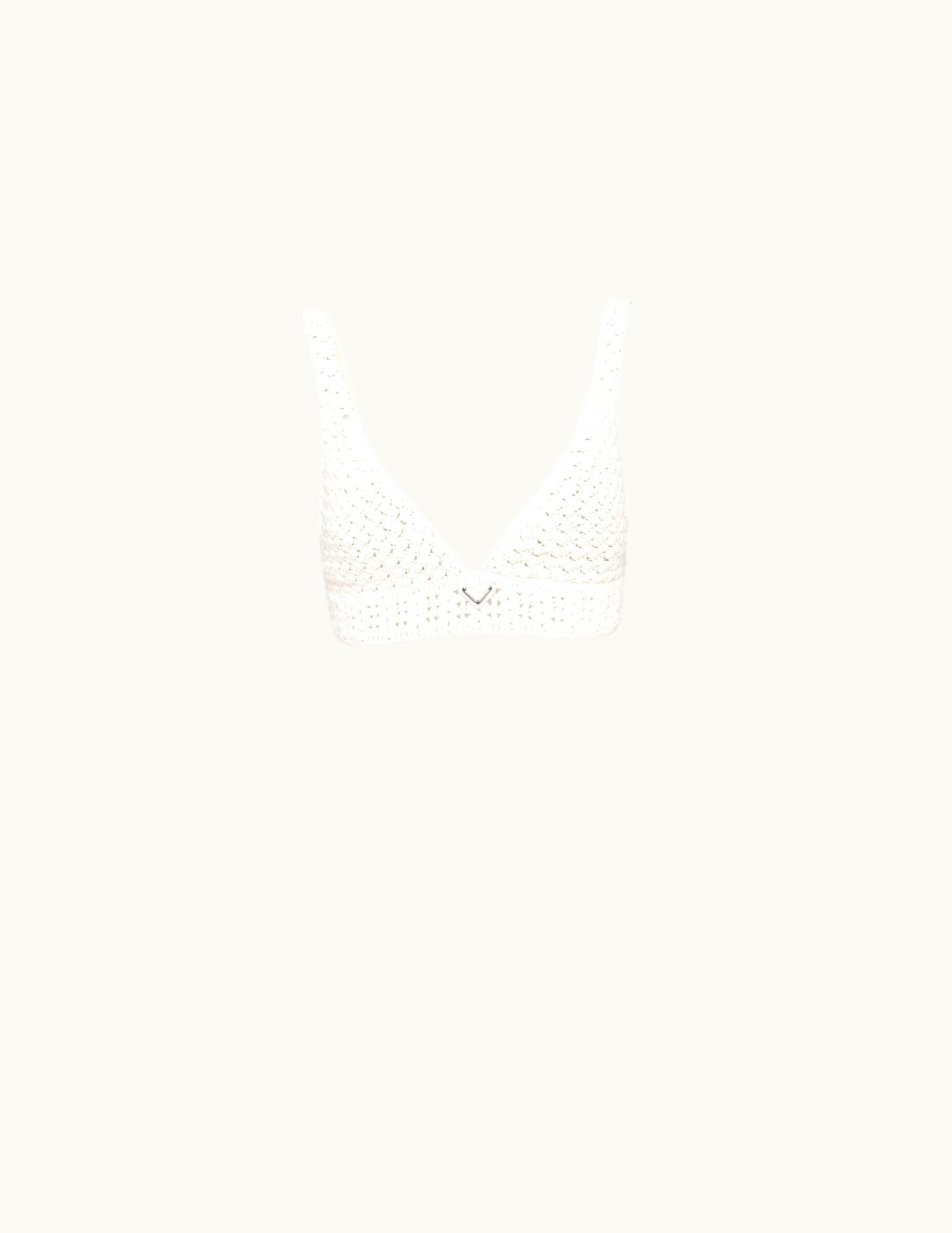 Prada Prada Cotton Crochet Crop Top