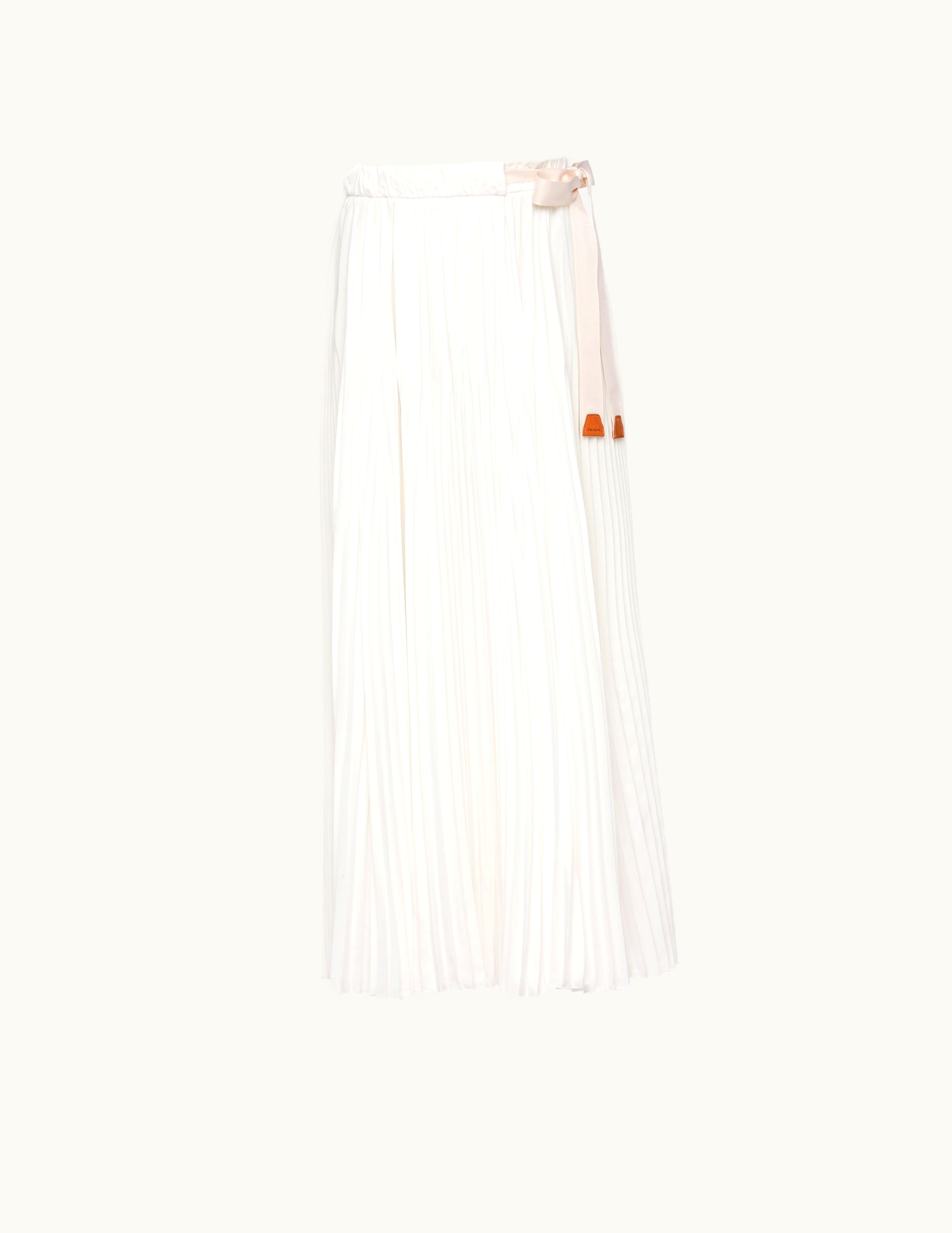 Prada Prada Crêpe-De-Chine Midi Skirt