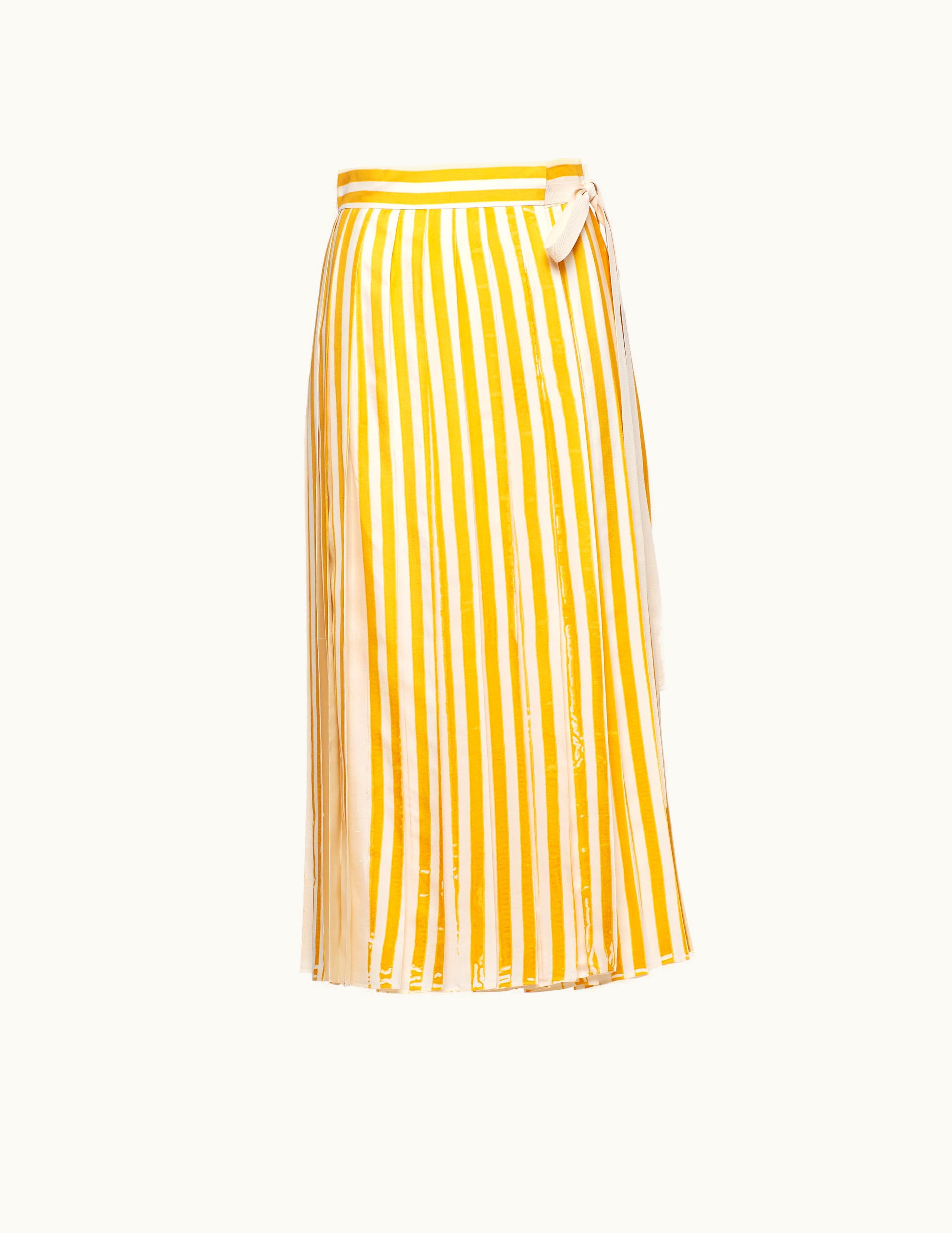 Prada Prada Printed Schappe Silk Skirt UZ0155566