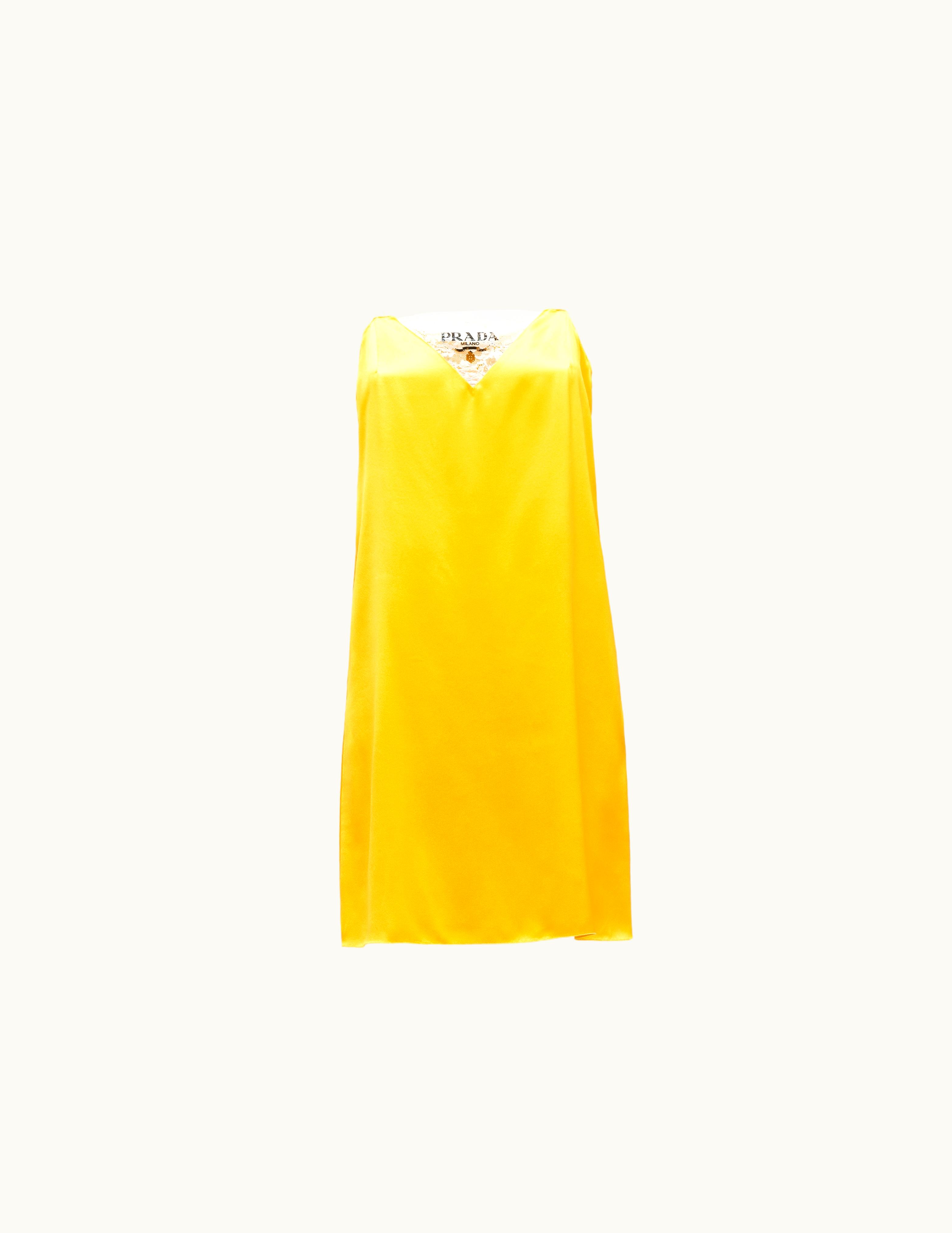 Prada Prada Crepe Satin Mini-Dress With Belt UZ0155571