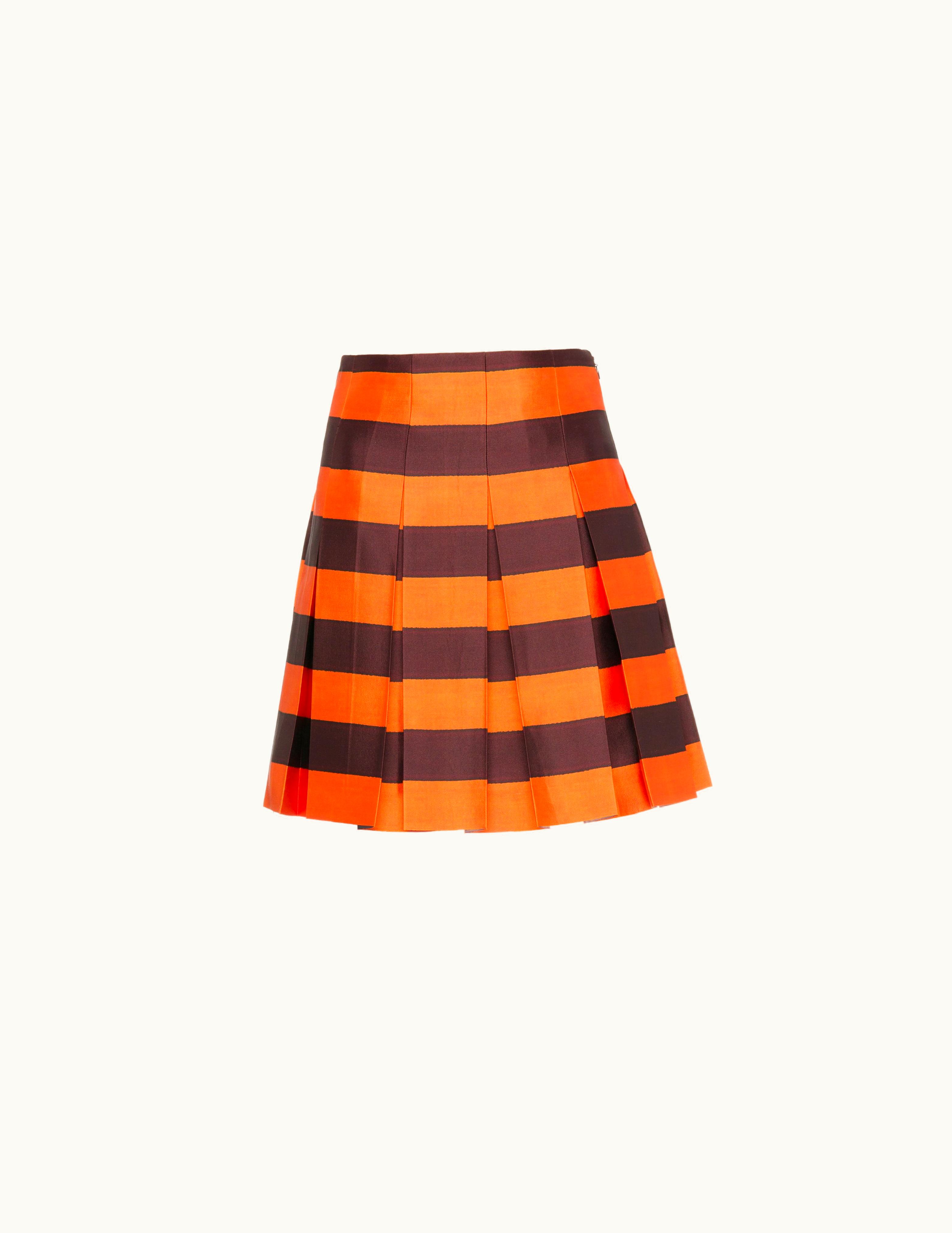 Prada Prada Printed Silk And Wool Skirt
