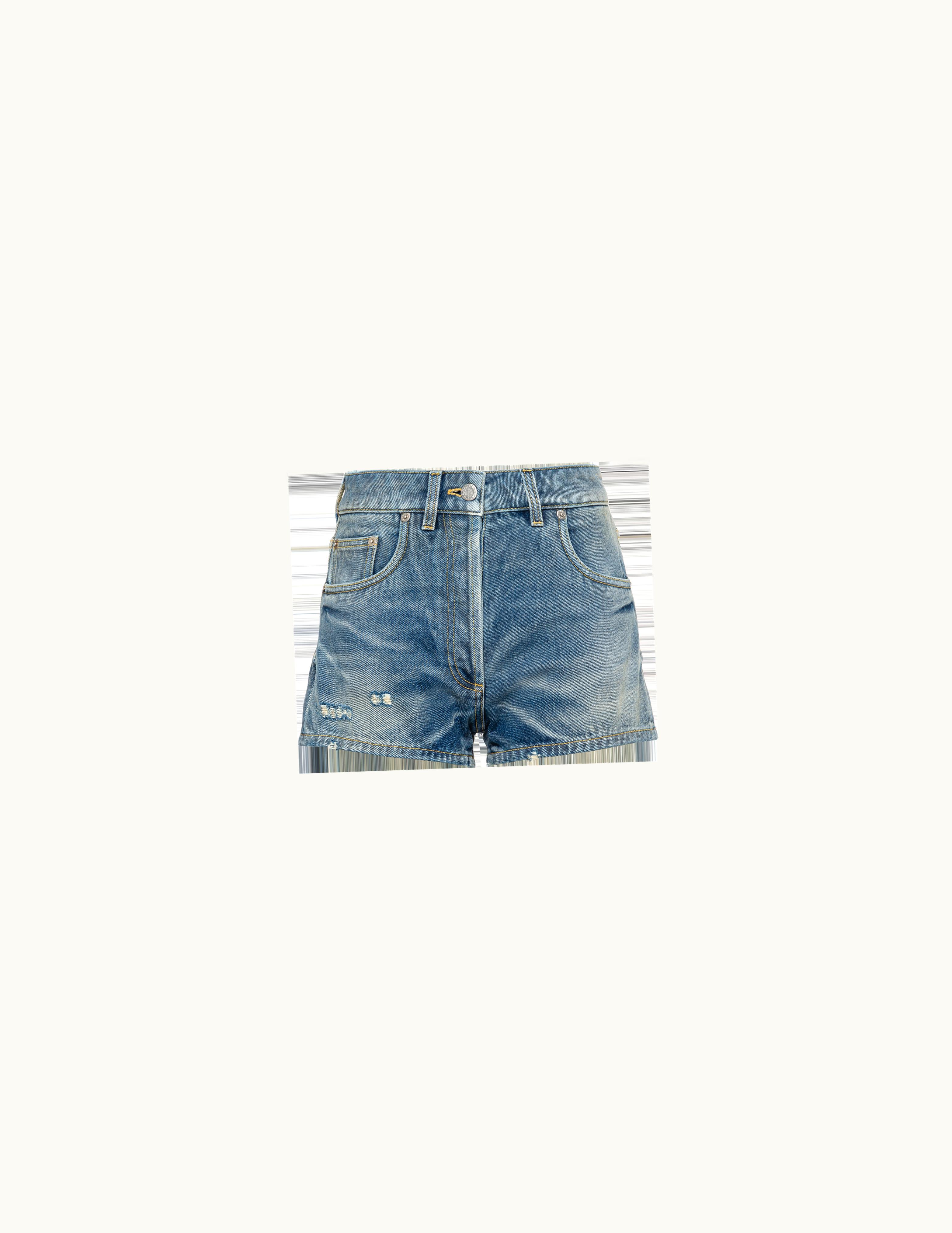 Prada Prada Organic Denim Shorts