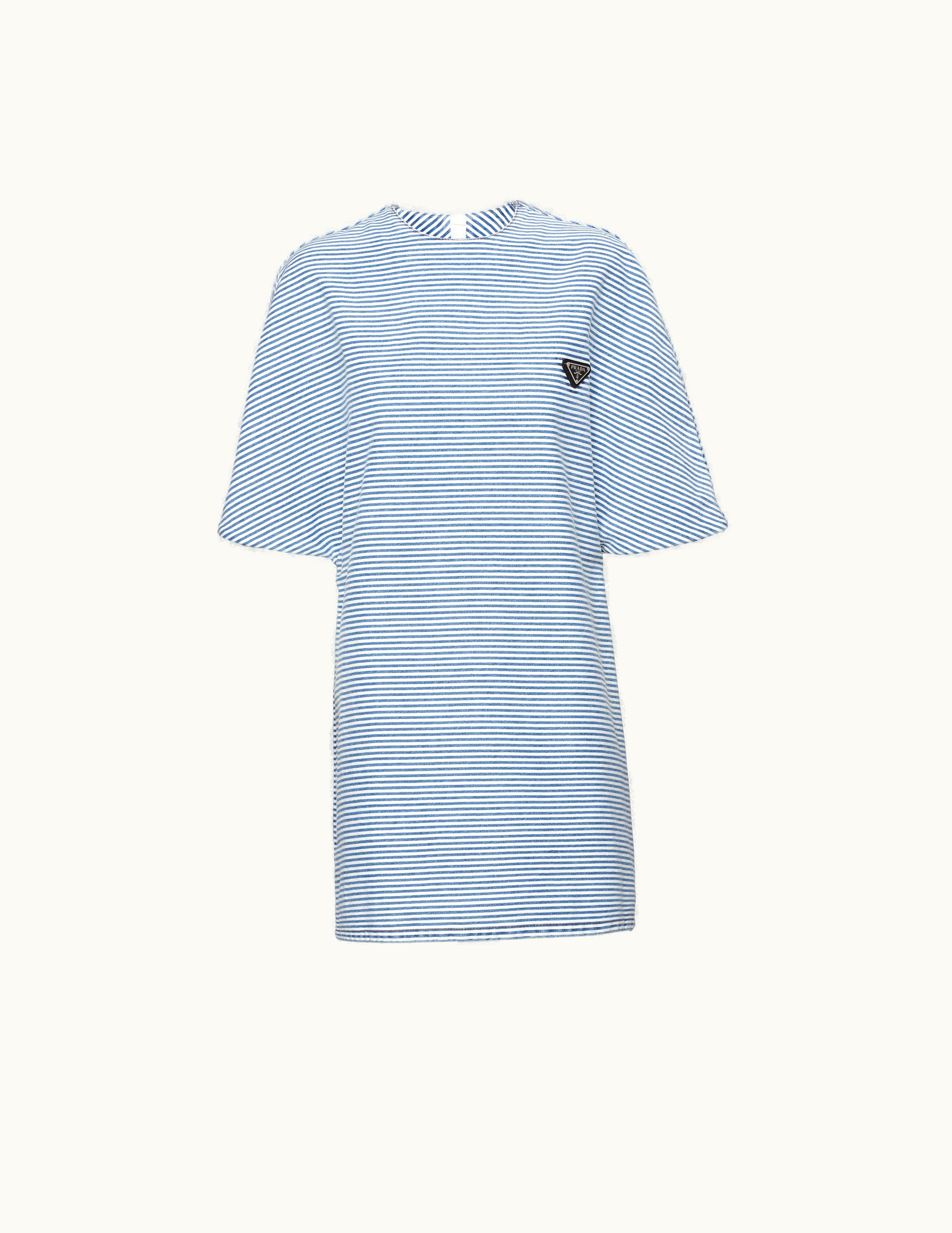 Prada Prada Striped Denim Minidress