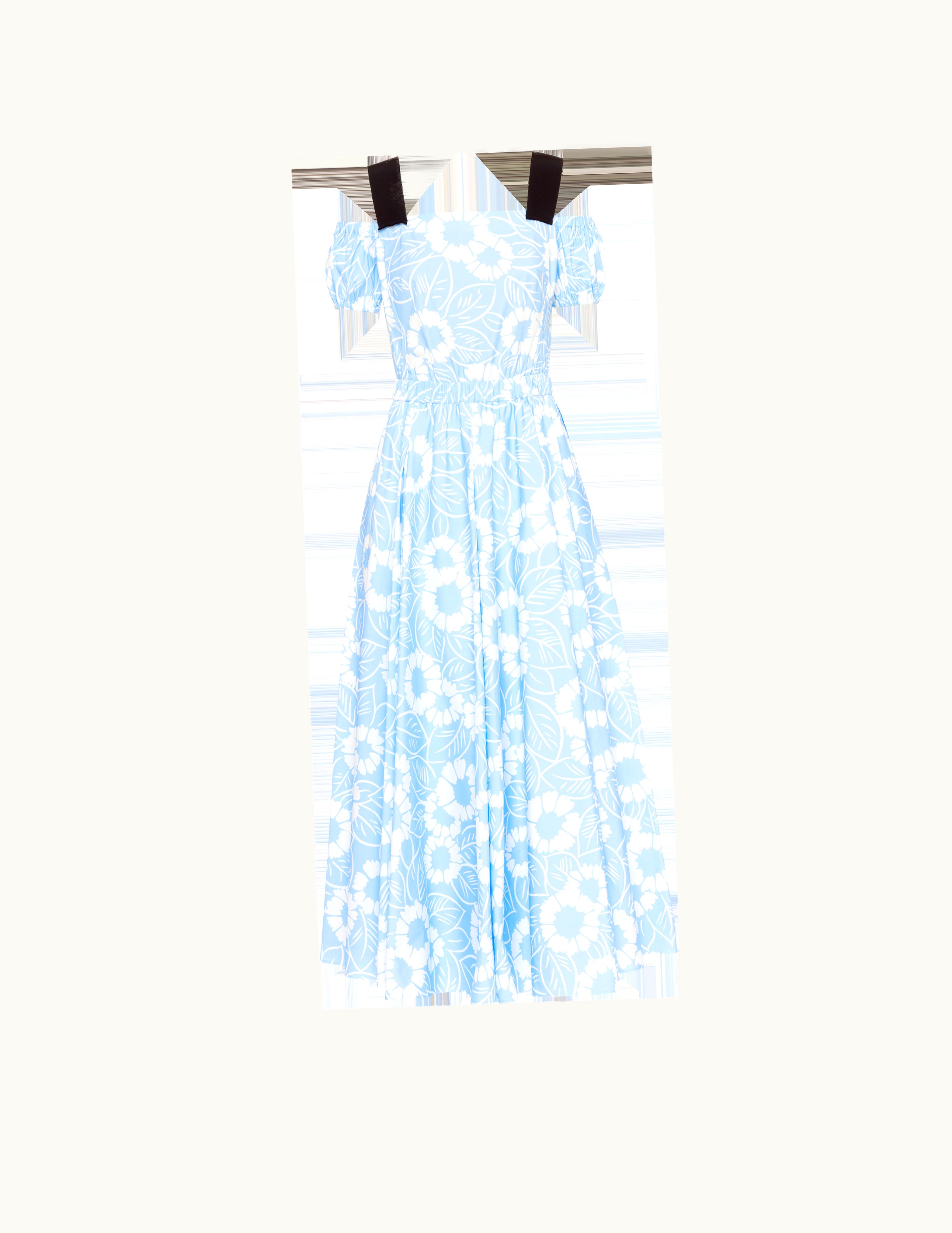 Prada Prada Printed Poplin Dress UZ0155603