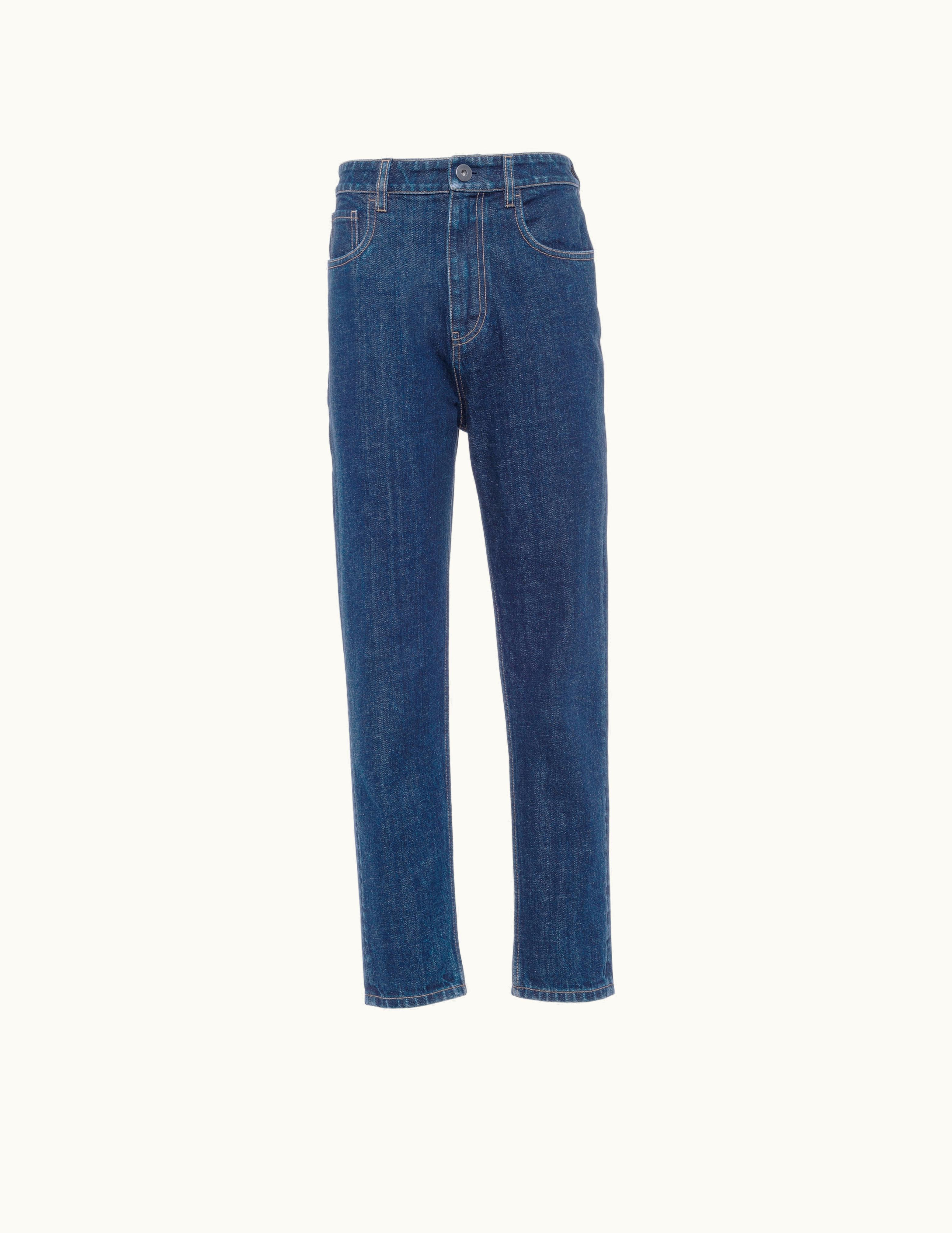 Prada Prada Five-Pocket Indigo Denim Mom Trousers