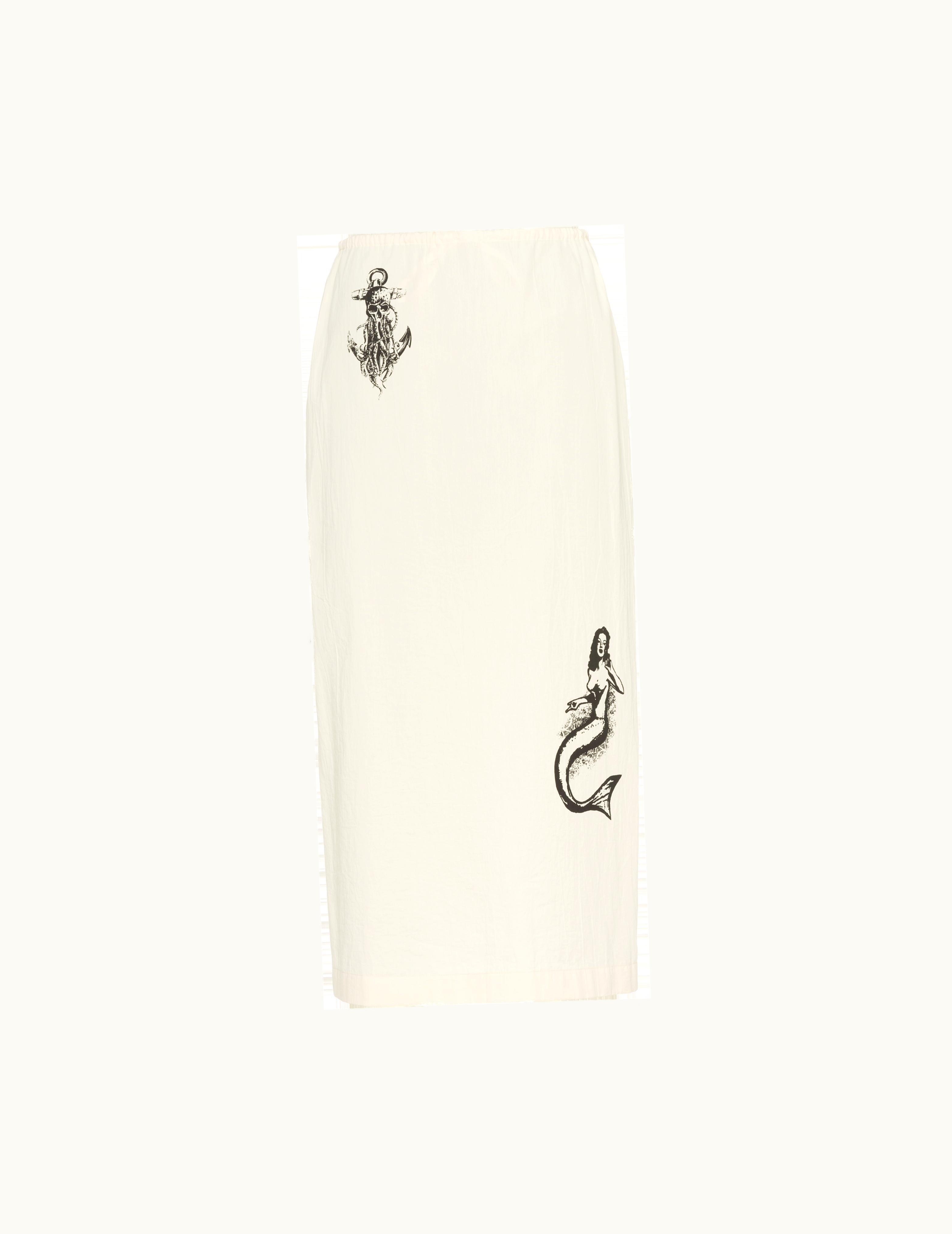 Prada Prada Printed Chambray Skirt