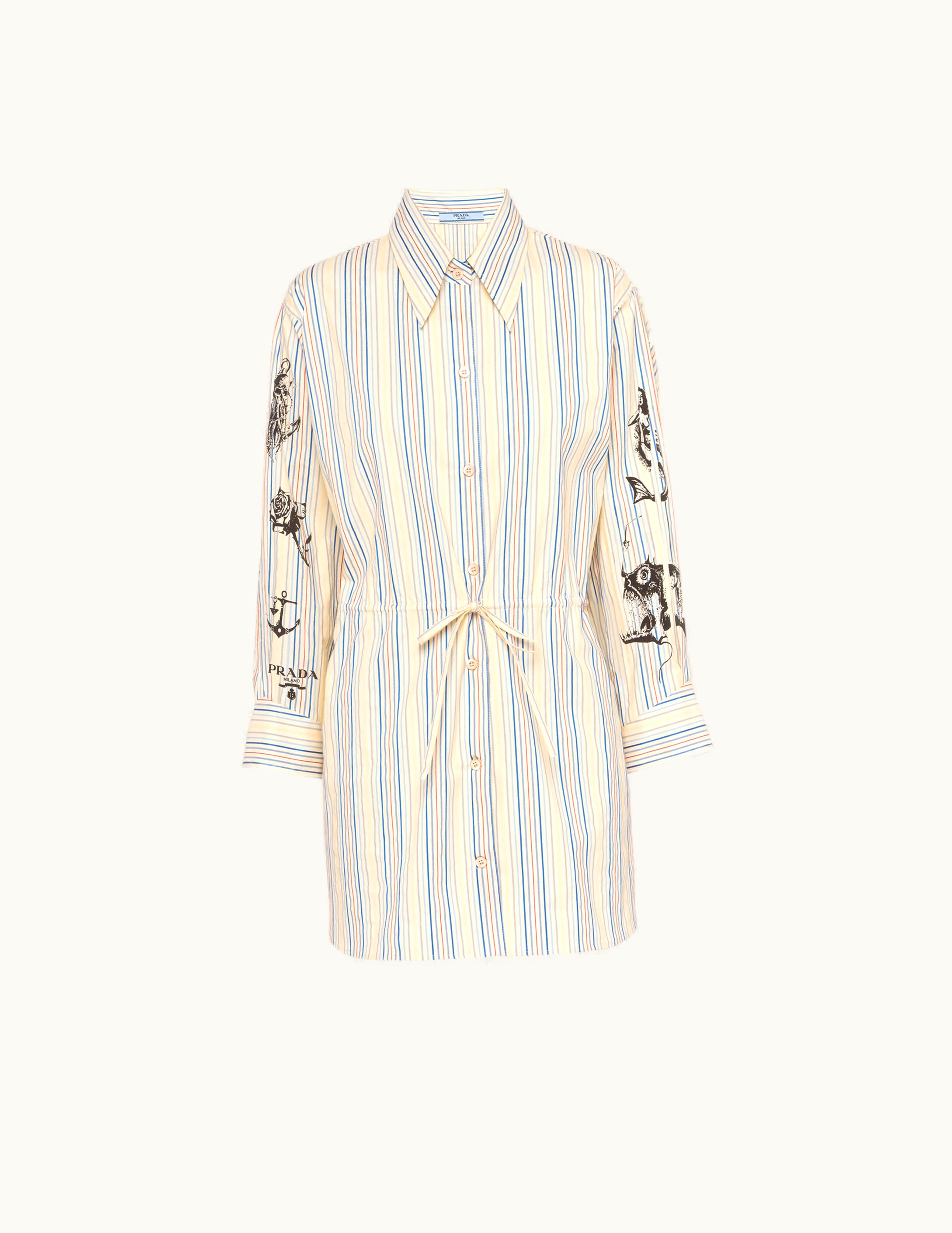 Prada Prada Printed Poplin Shirt UZ0155627