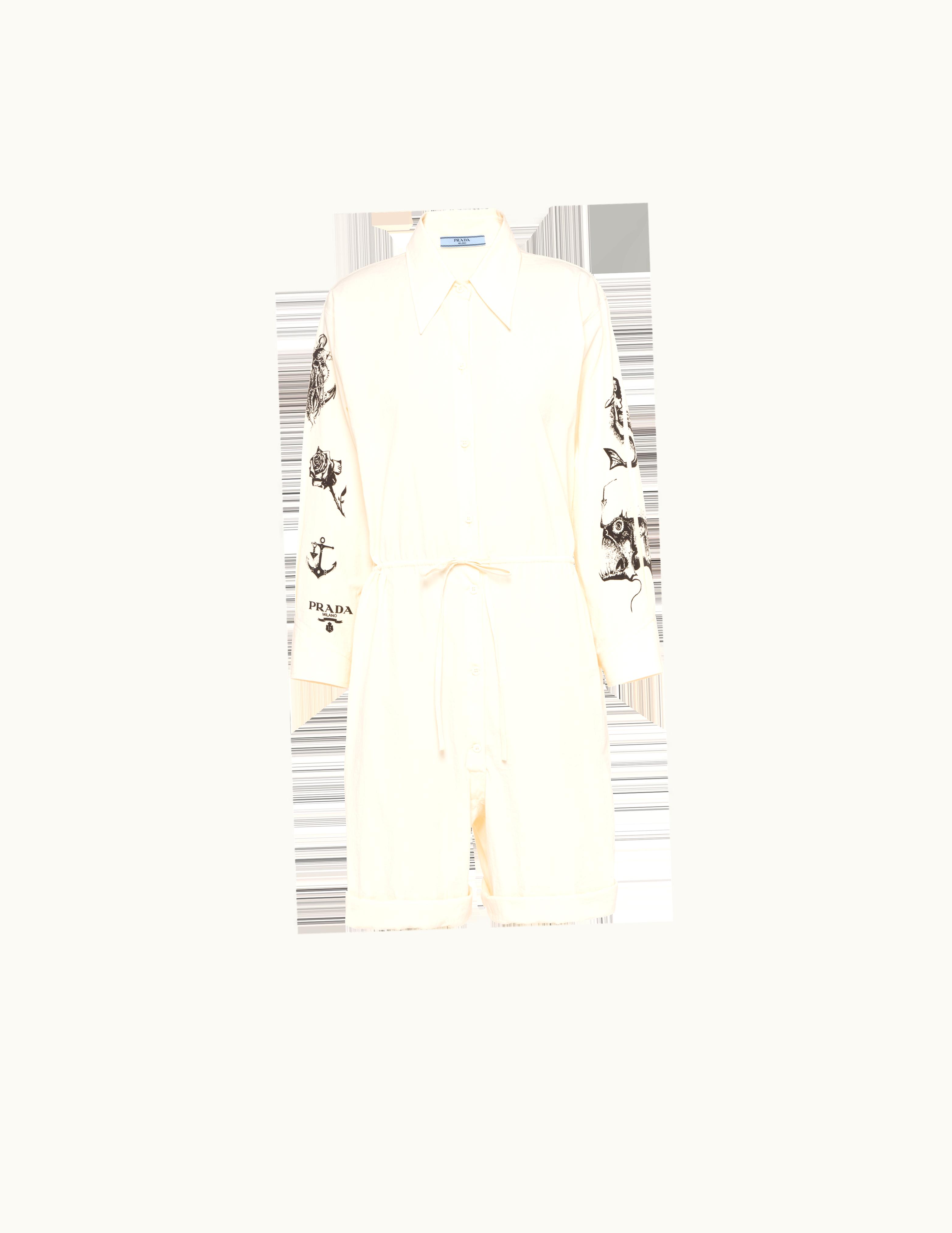 Prada Prada Printed Chambray Jumpsuit