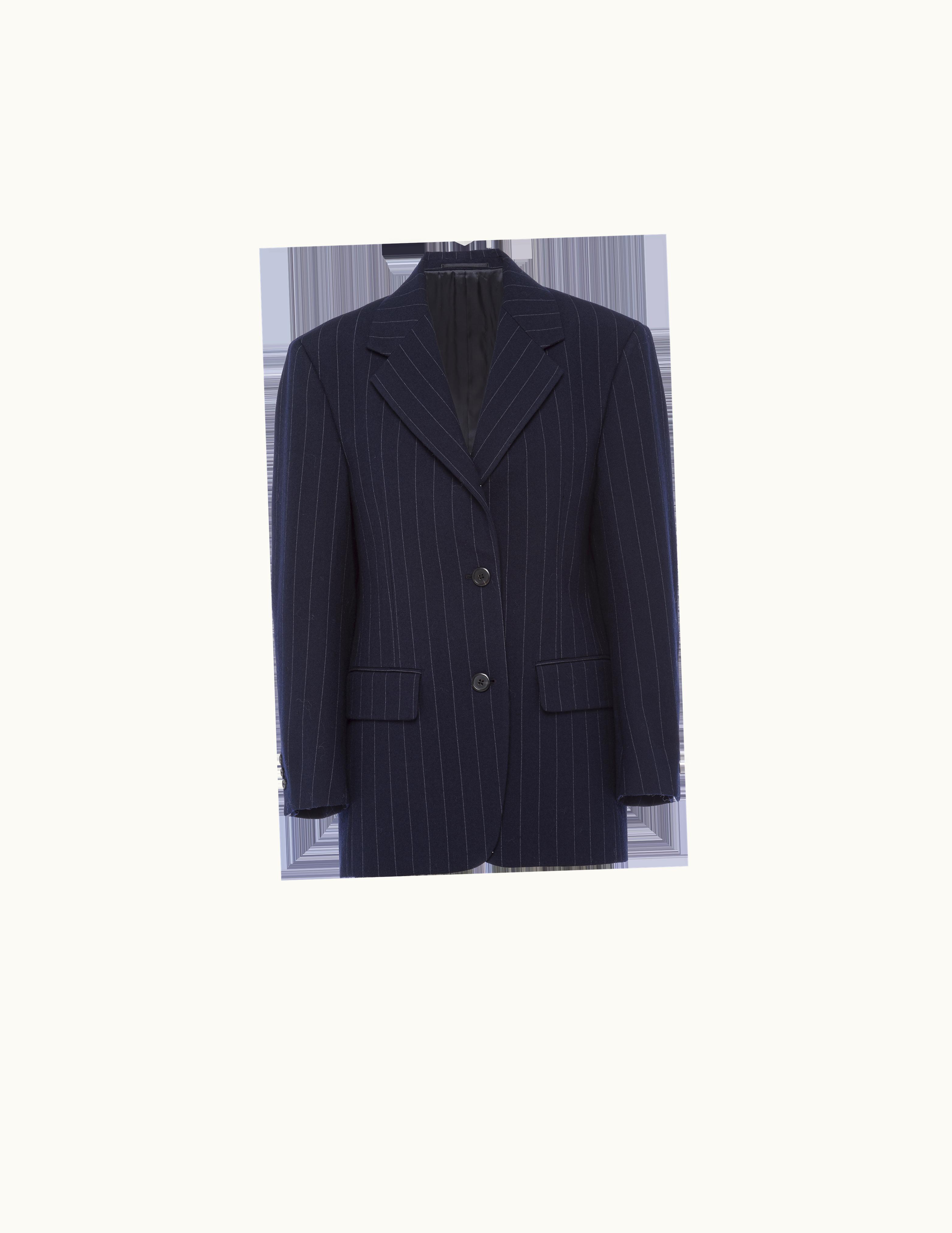 Prada Prada Single-Breasted Pinstripe Jacket