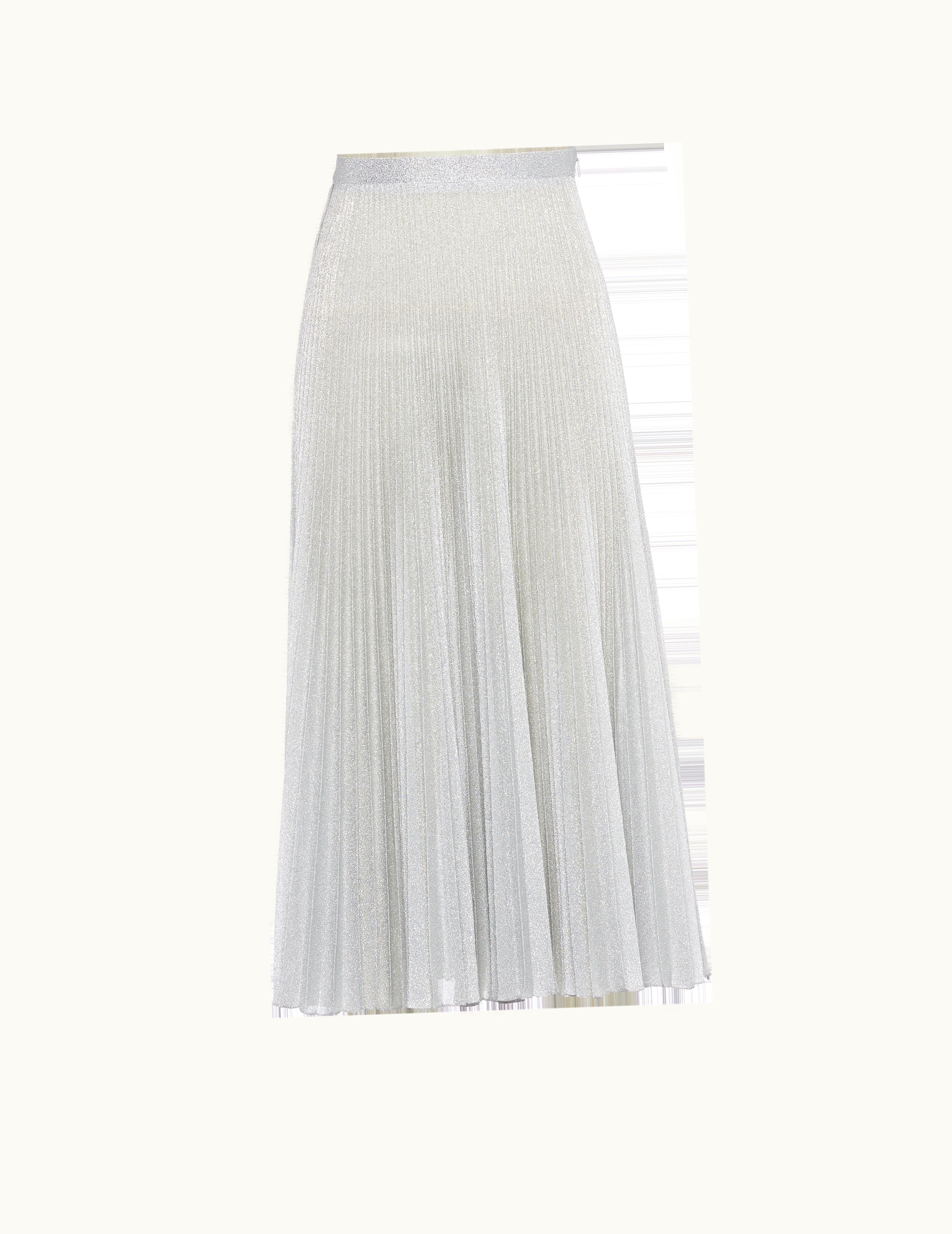 Prada Prada Lurex Sunray Pleated Skirt