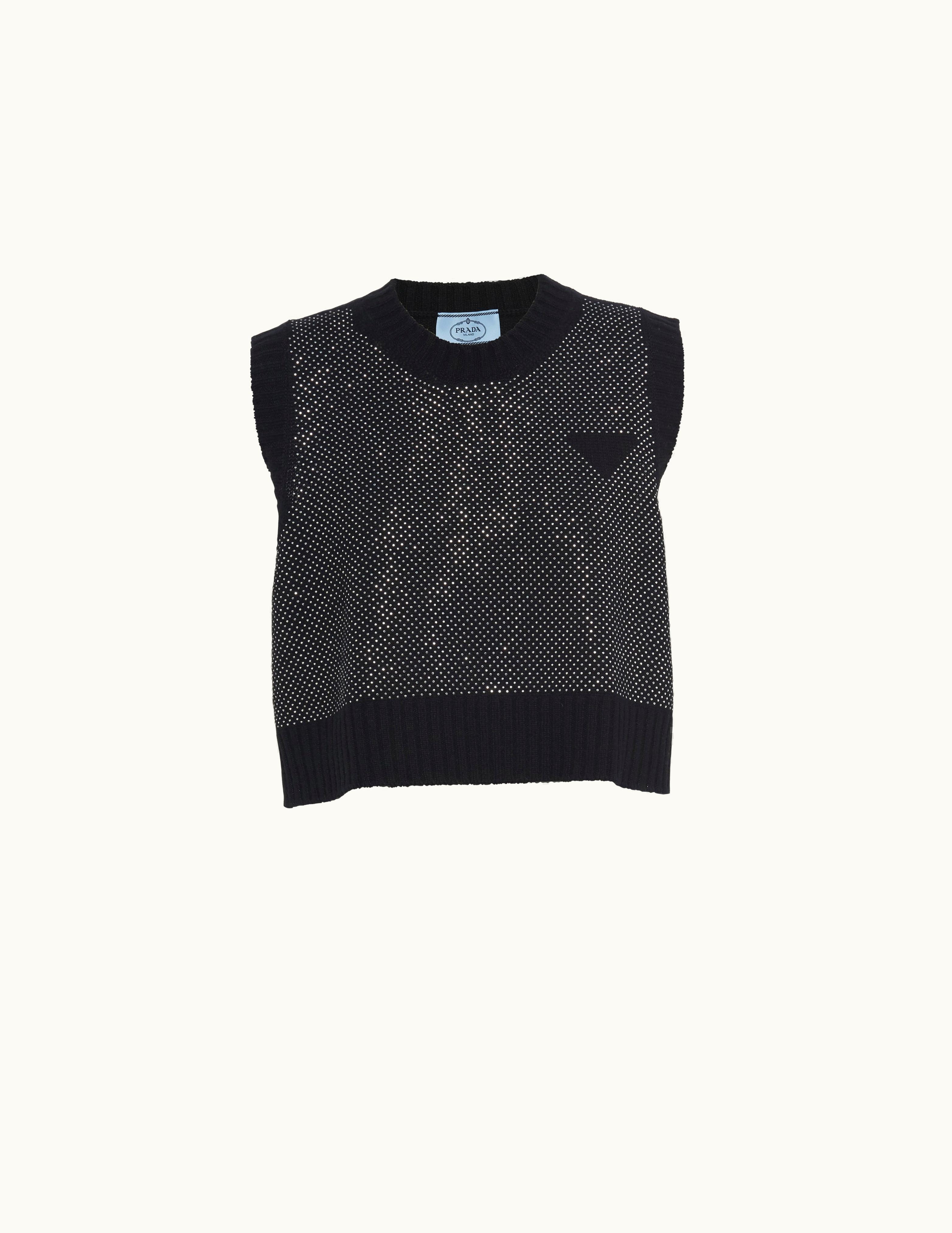 Prada Prada Studded Cashmere Top