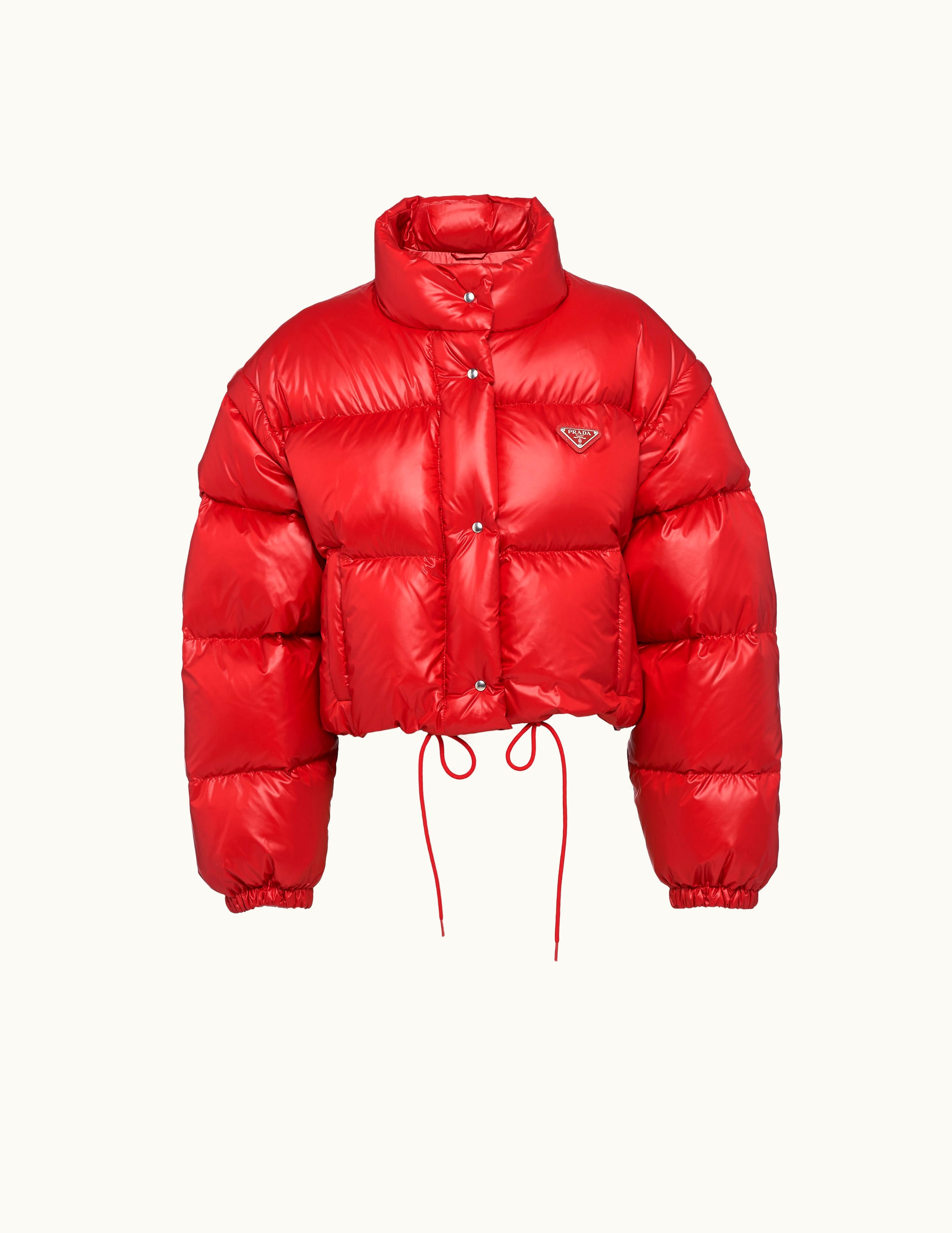 Prada Prada Re-Nylon Cropped Convertible Down Jacket
