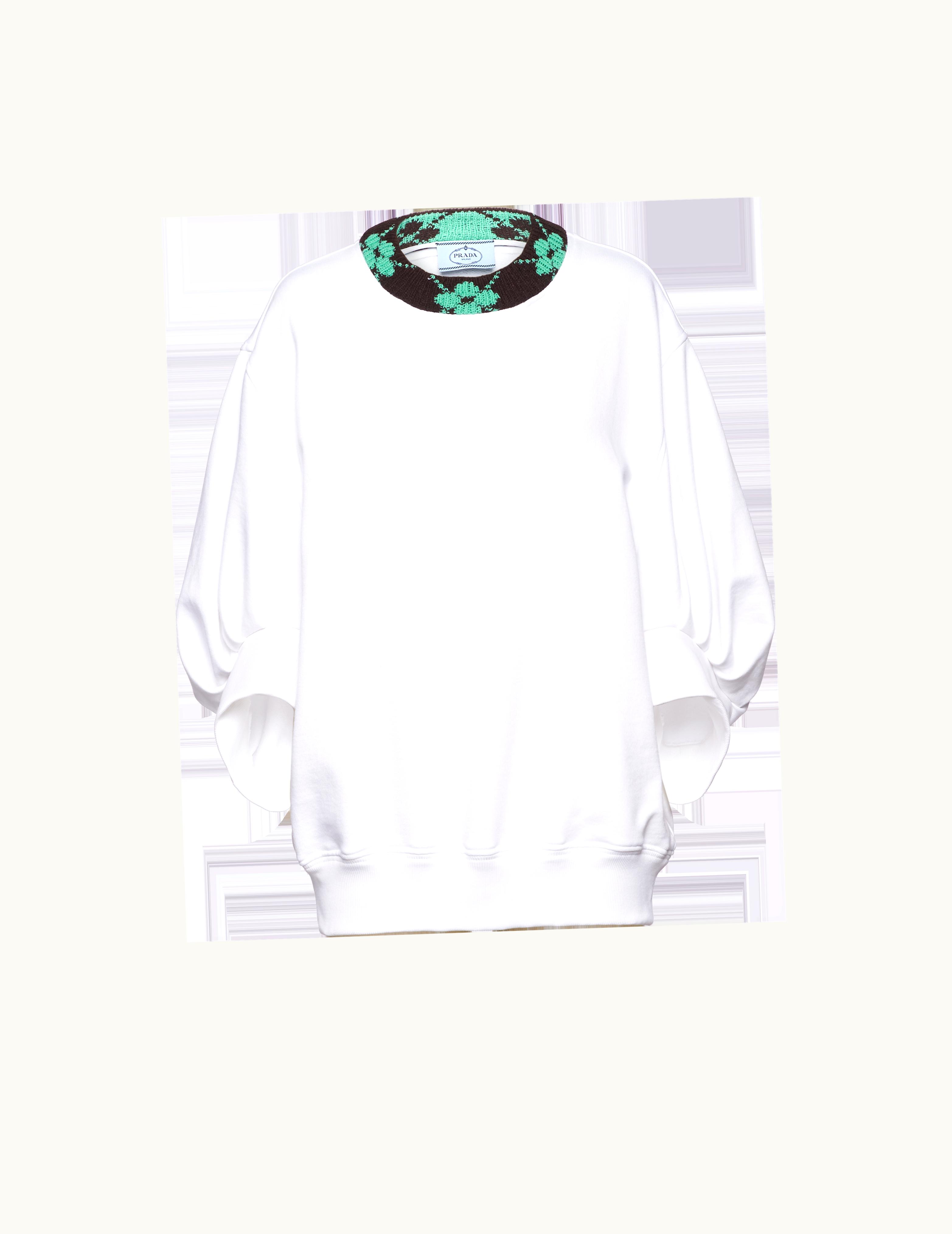 Prada Prada Oversized Sweatshirt With Jacquard Details