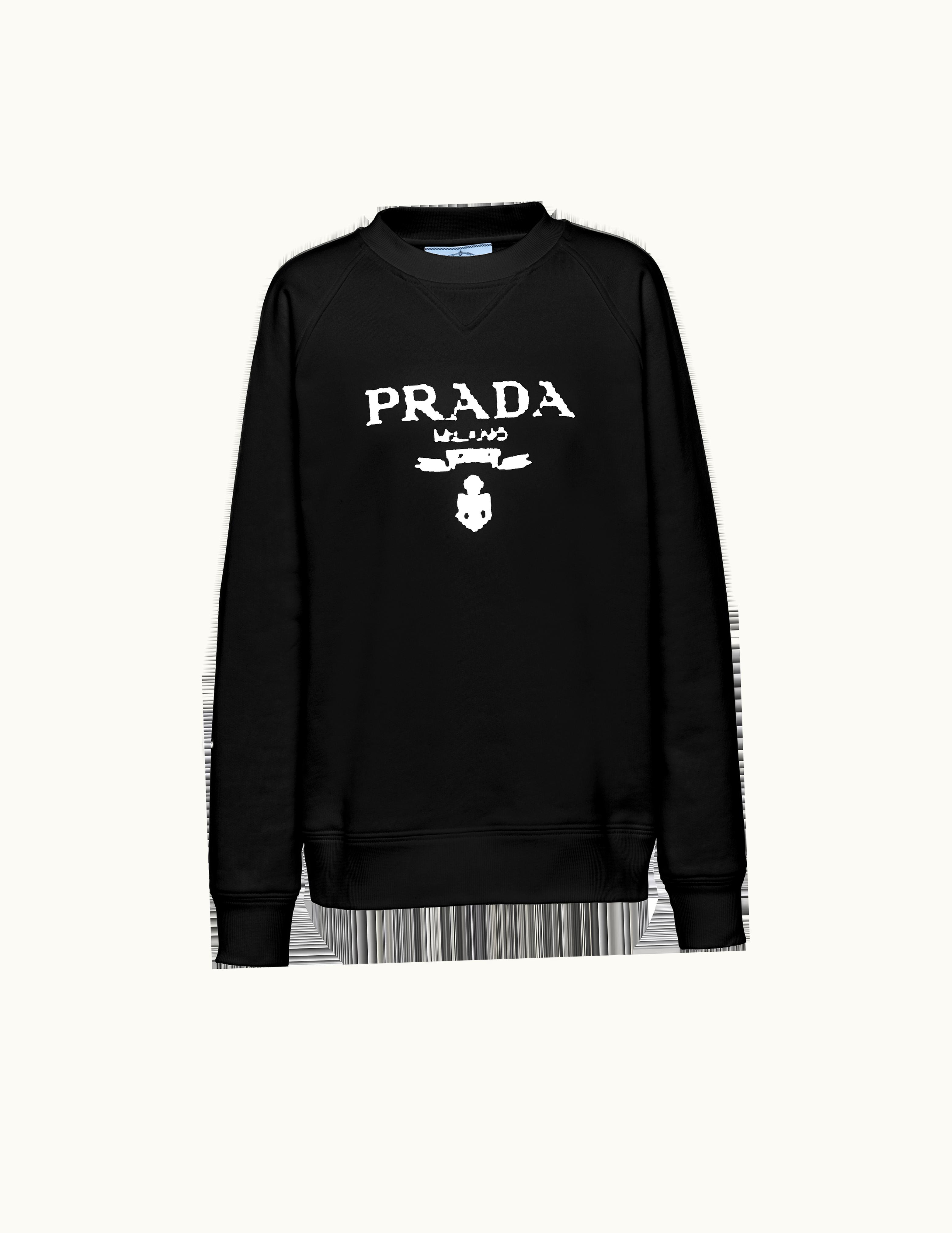 Prada Prada Oversized Logo Print Jersey Sweatshirt UZ0155697