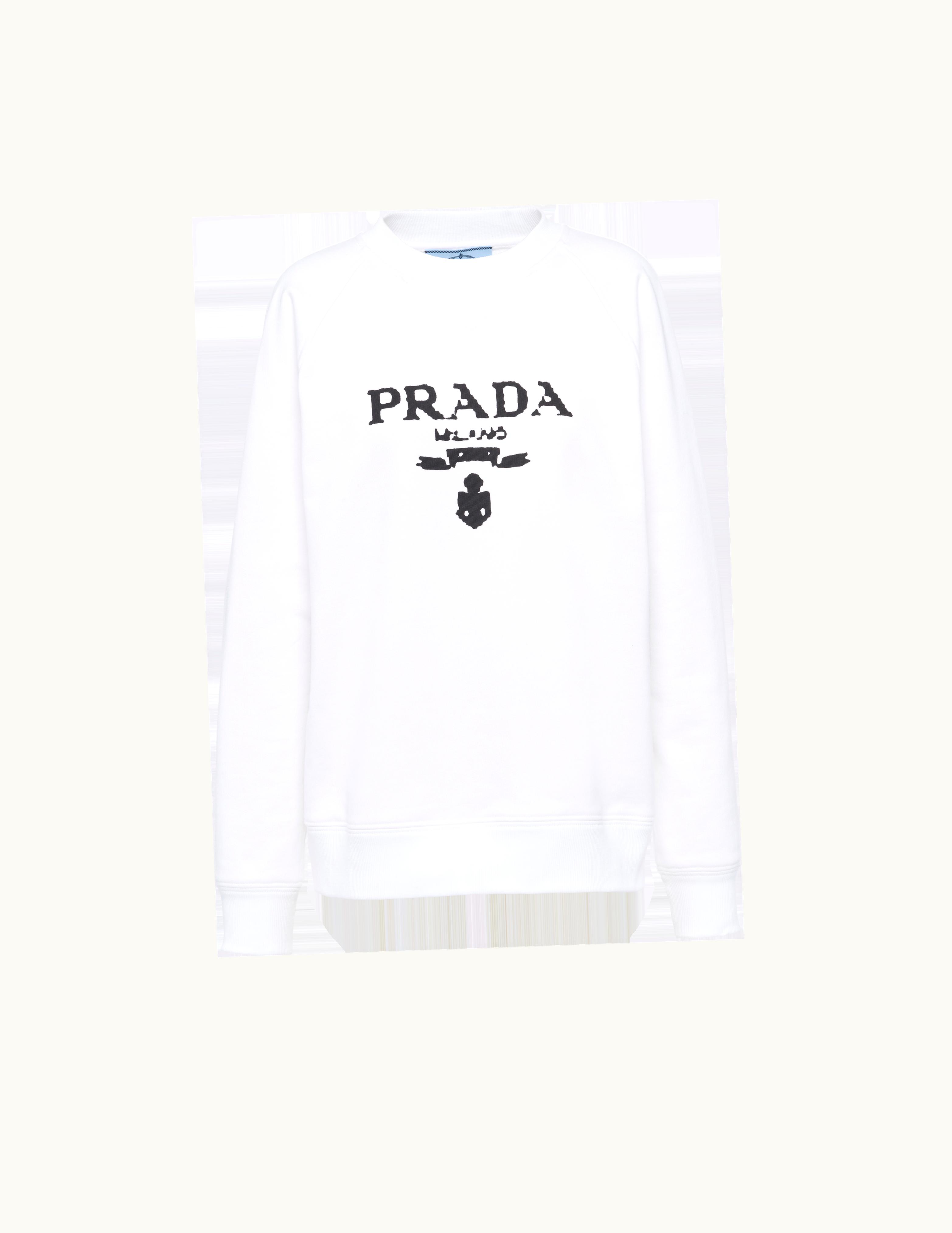 Prada Prada Oversized Logo Print Jersey Sweatshirt UZ0155698