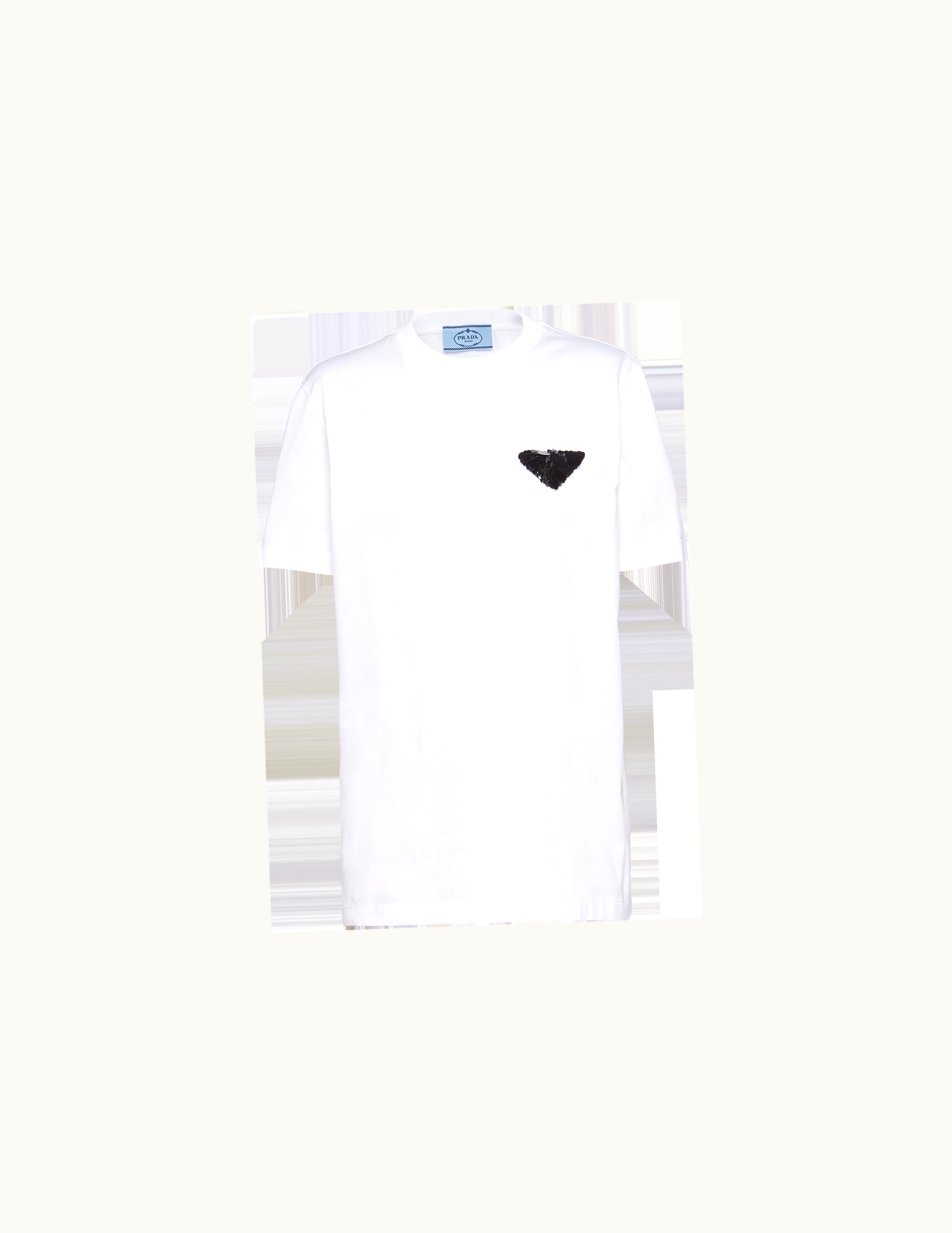 Prada Prada Embroidered Jersey T-Shirt UZ0155702