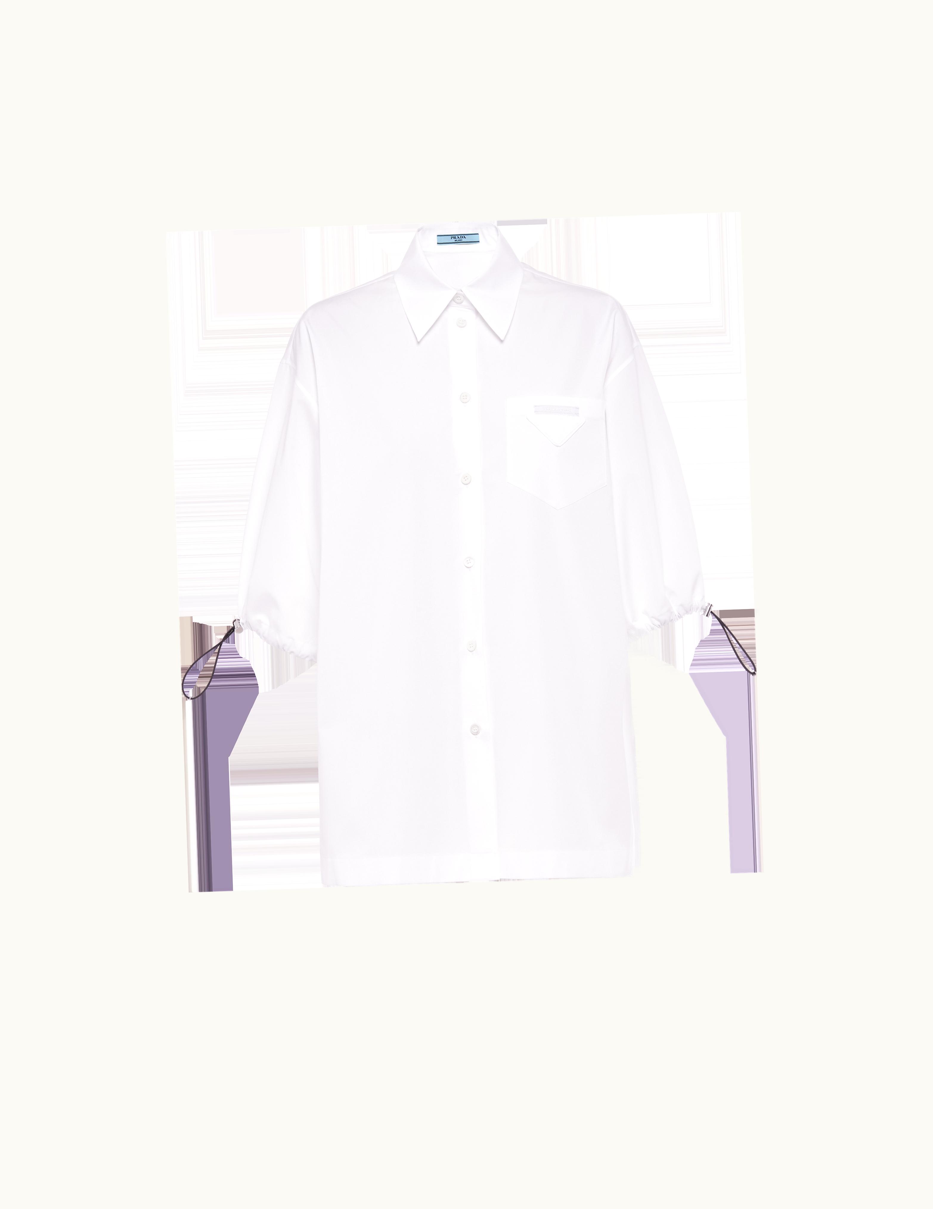 Prada Prada Puffy Sleeve Poplin Blouse