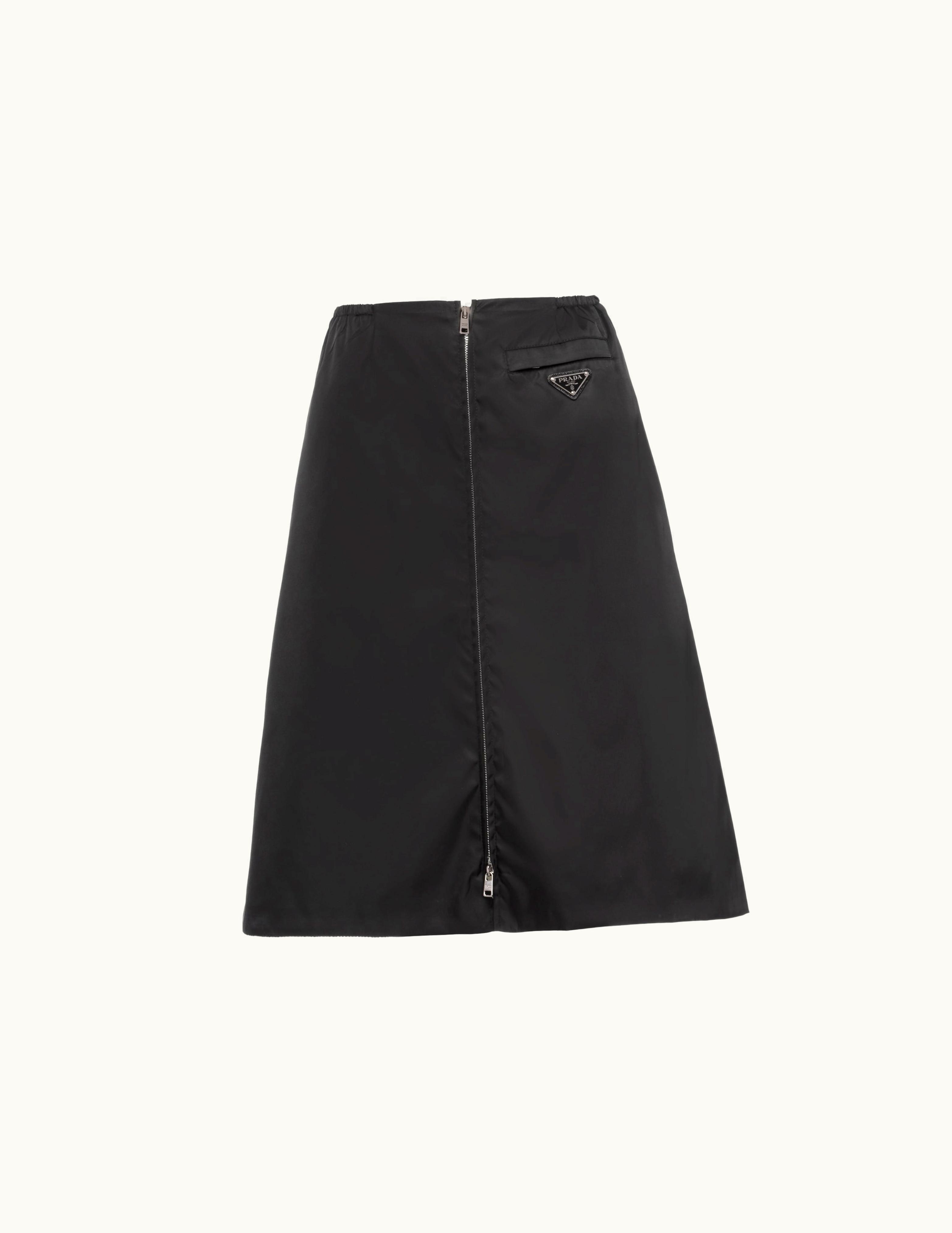 Prada Prada Re-Nylon Gabardine Flared Skirt